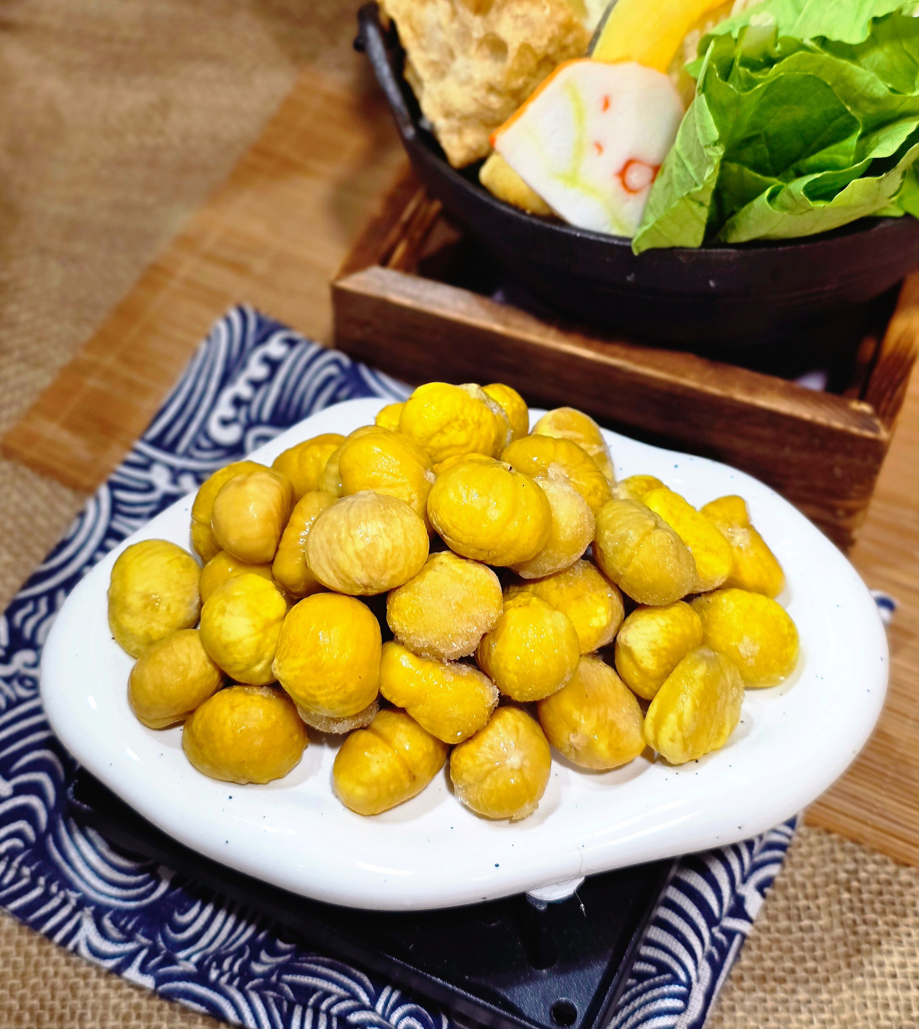【圓和素鍋】火鍋料-栗子仁✨️全素✨️/冷凍生食/冷凍宅配/素食點心