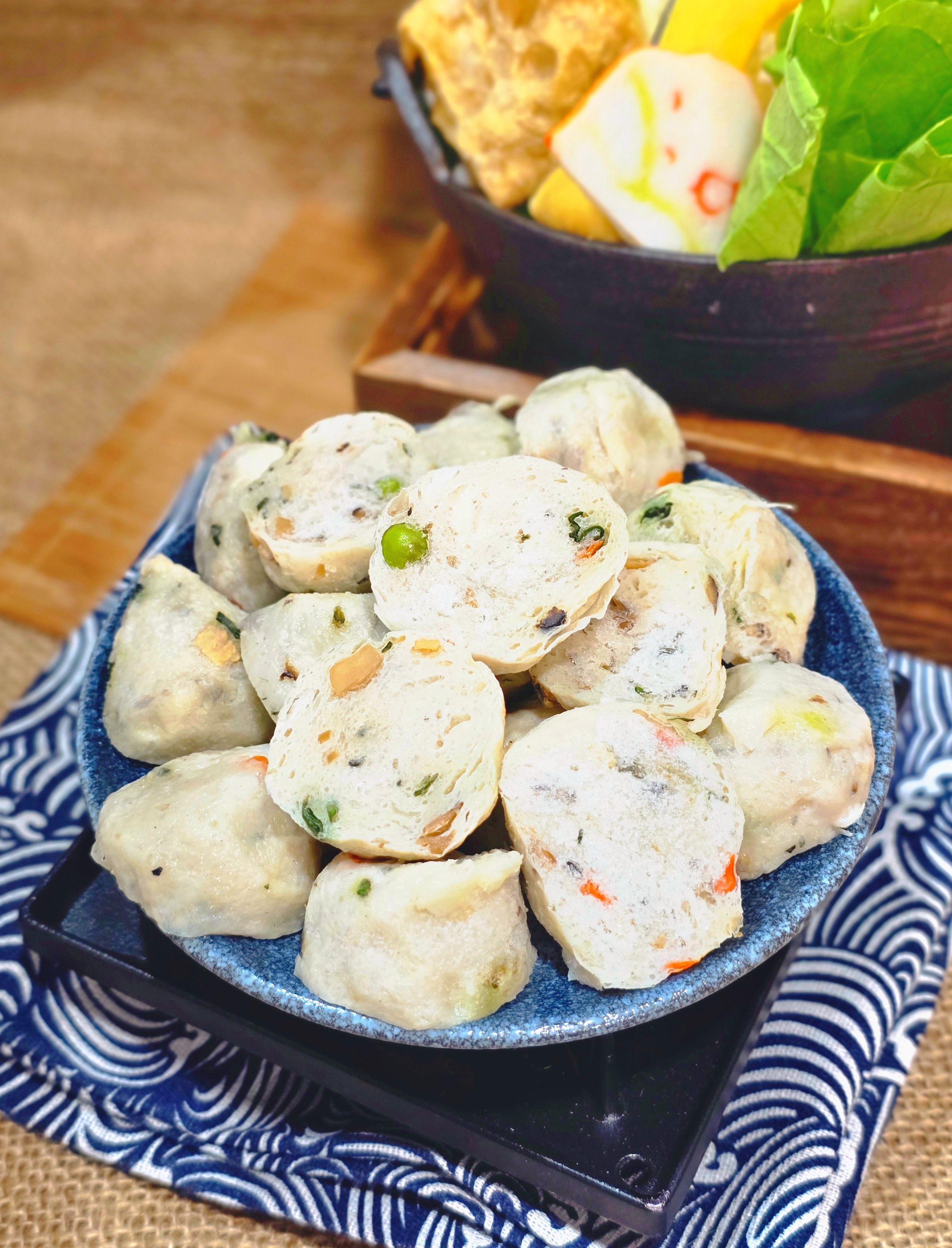 【圓和素鍋】火鍋料-九層塔丸✨️全素✨️/冷凍生食/冷凍宅配/素食點心