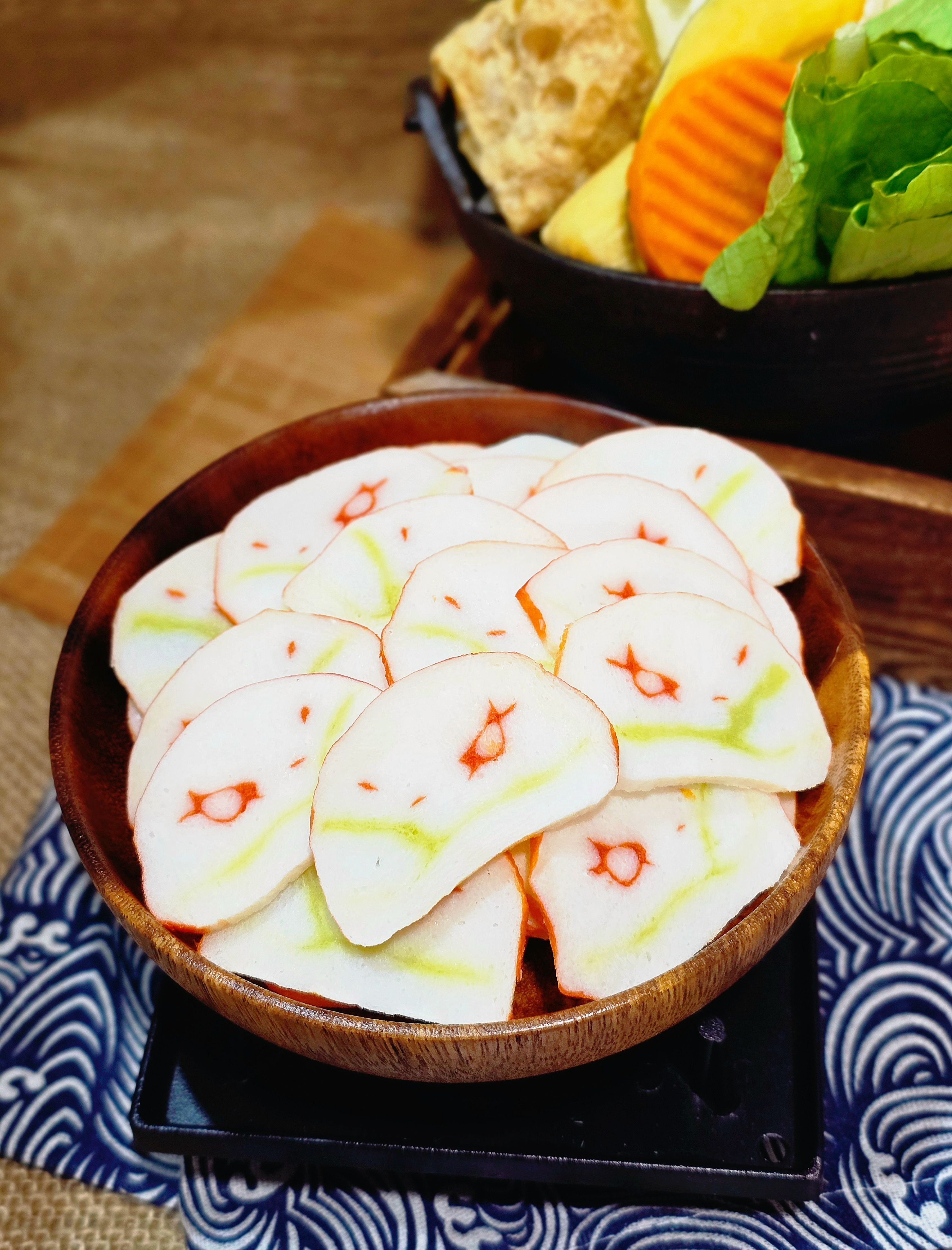 【圓和素鍋】火鍋料-花色魚板✨️全素✨️/冷凍生食/冷凍宅配/素食點心