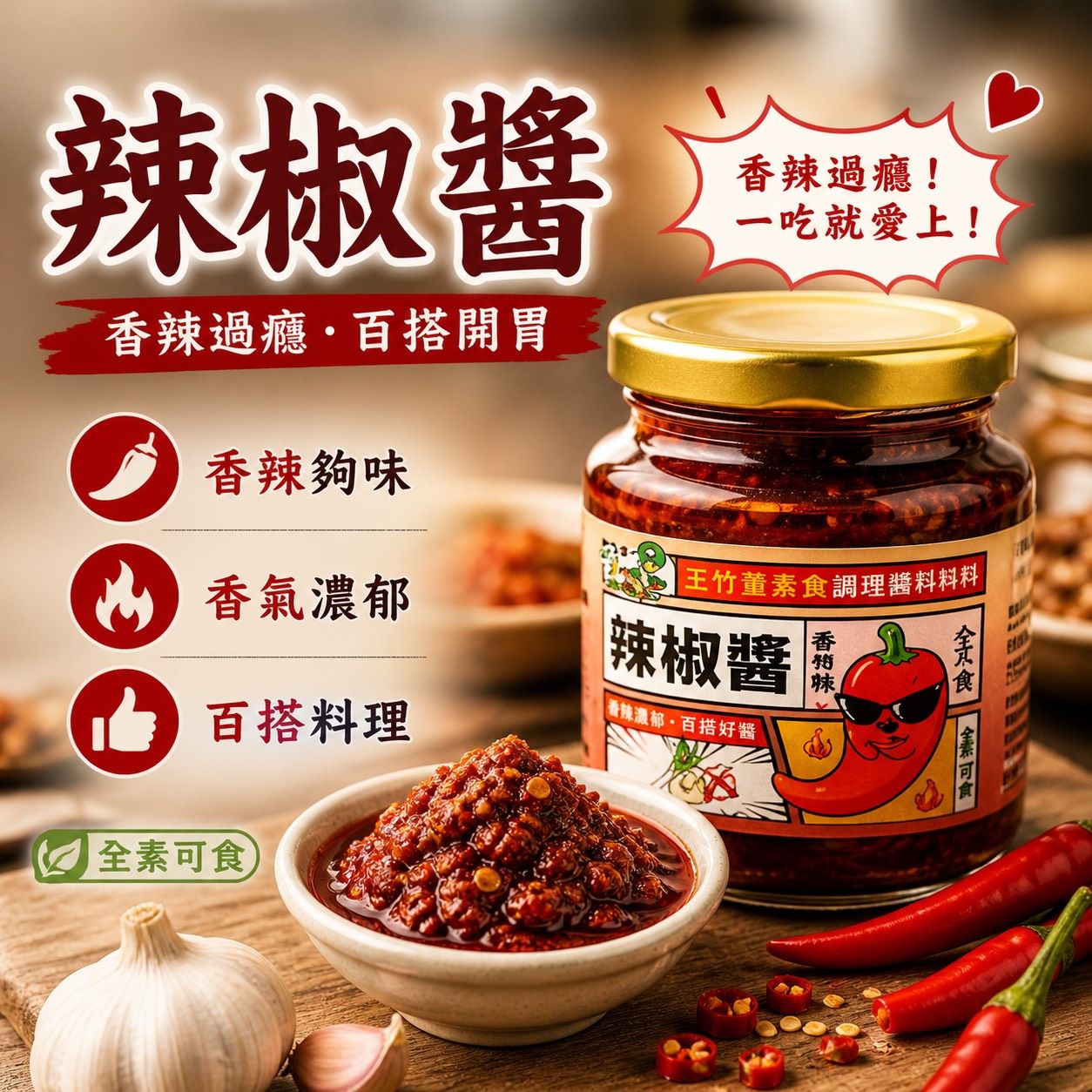 拌醬時光-經典辣癮系 辣椒醬✨️全素✨️【圓和素鍋】