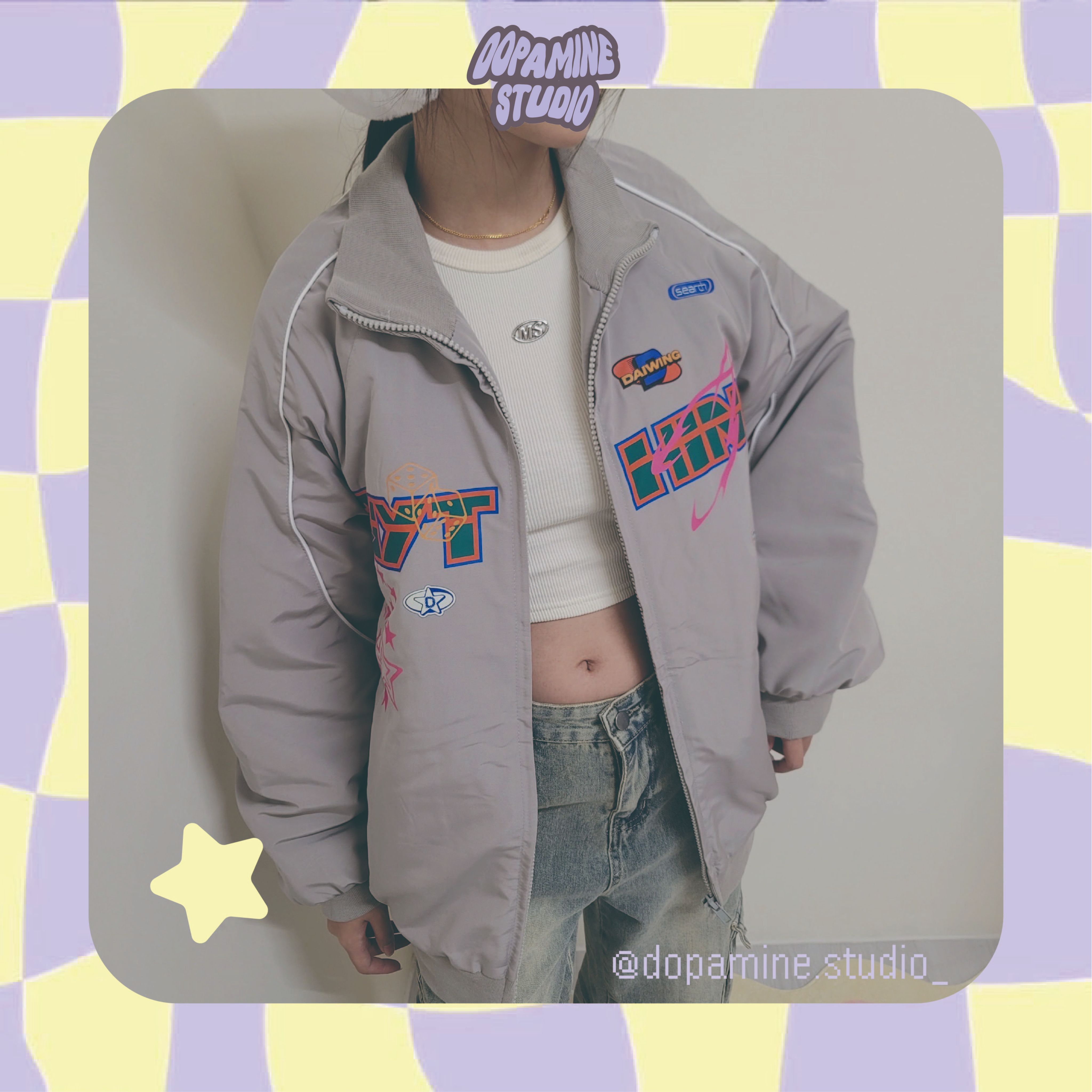 oversize掉進冬日漩渦 （防風夾棉重磅） F