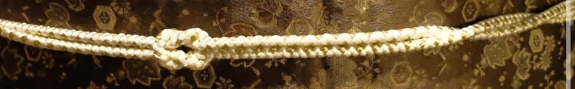 白金色編織帶締