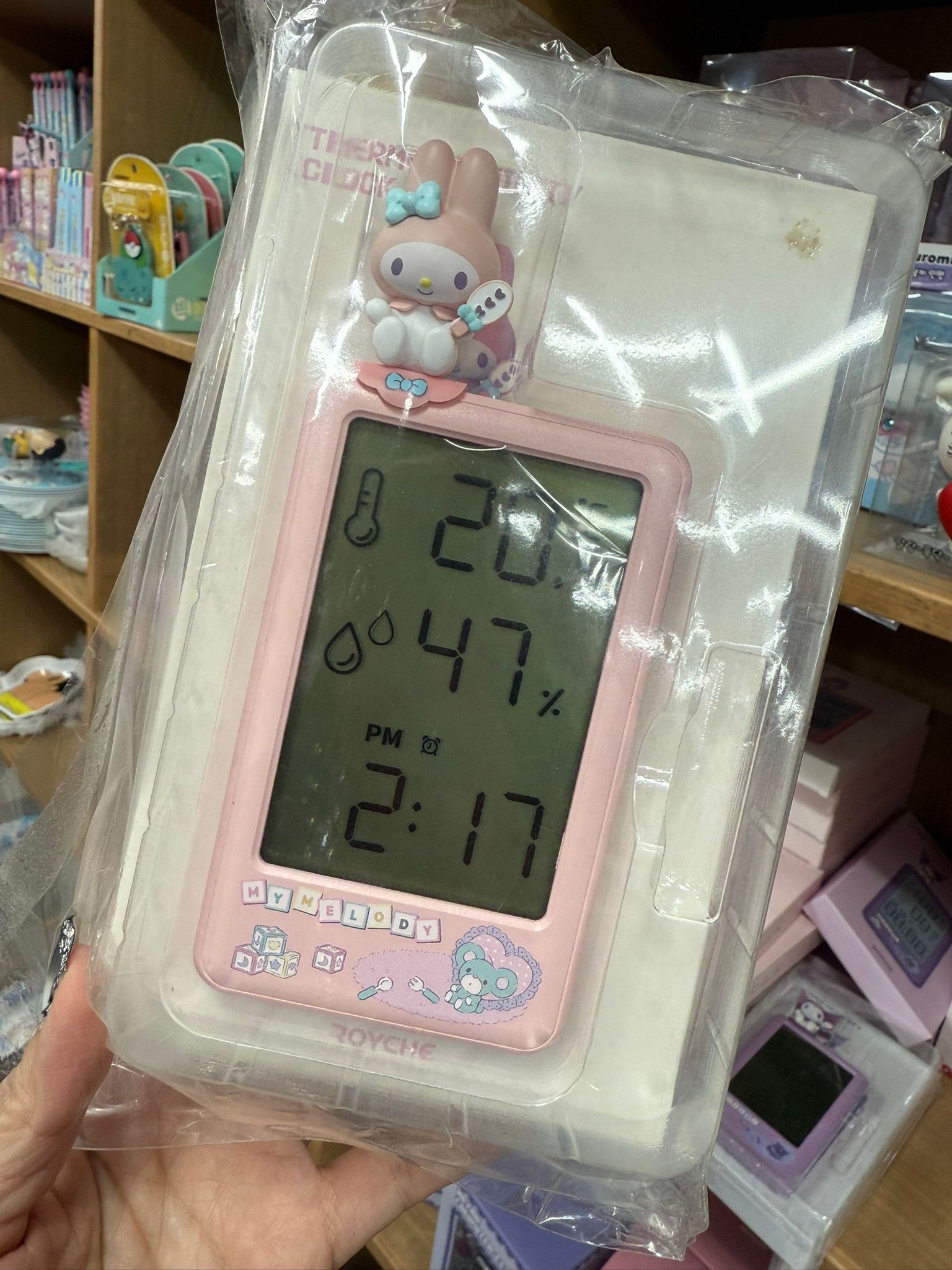 【現貨】韓國🇰🇷三麗鷗美樂蒂溫度計濕度計數字時鐘