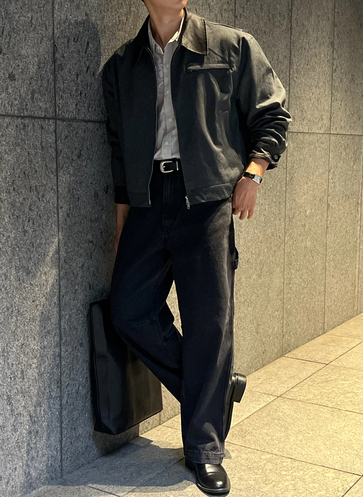 【ZEPH】韓國🇰🇷 摩登拼色夾克_ 夾克 簡約 基本 時尚
