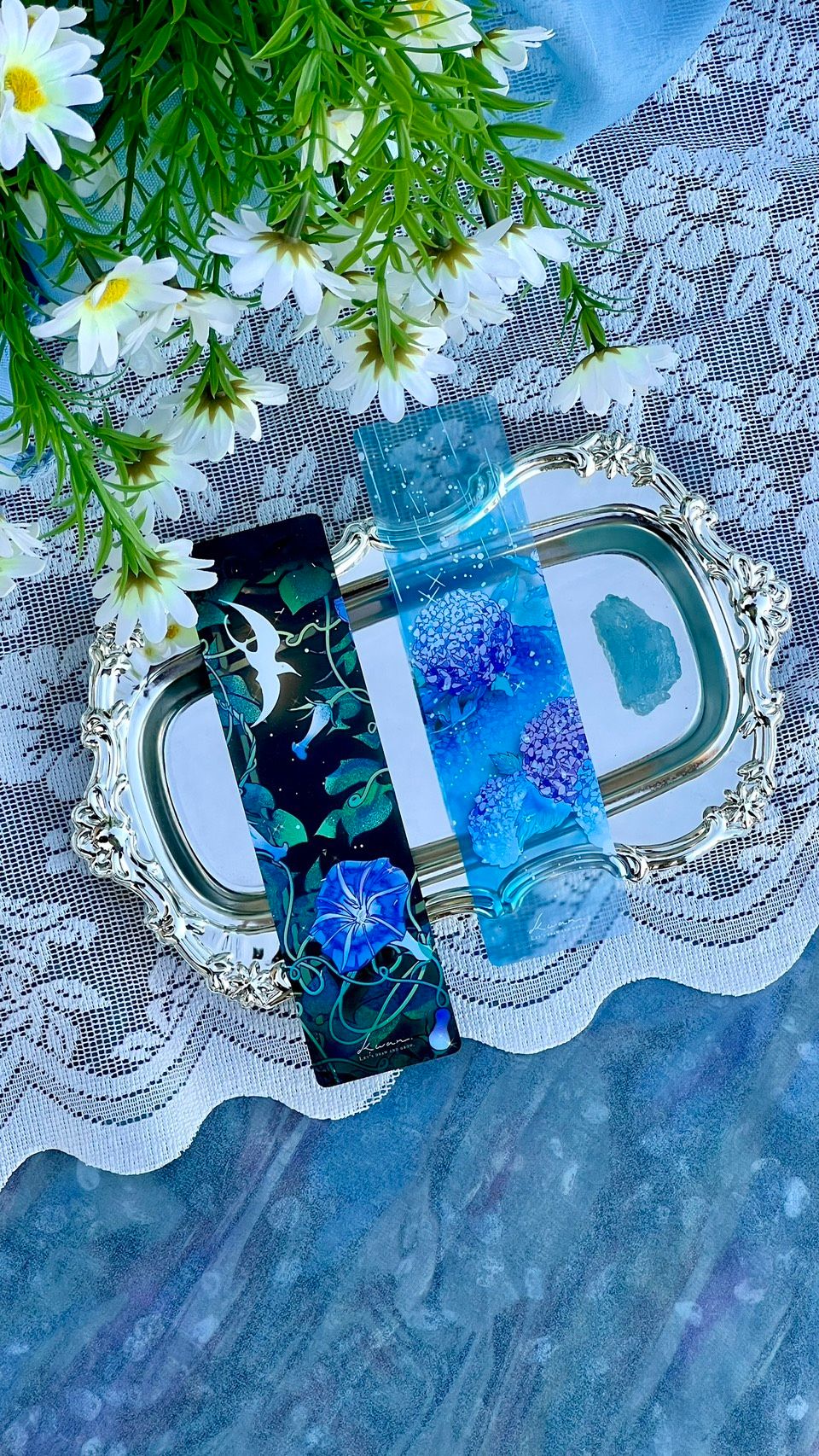 書籤 | 《花仙書籤-Flower Bookmark》 | 雙面 PVC防水透明書籤✦₊