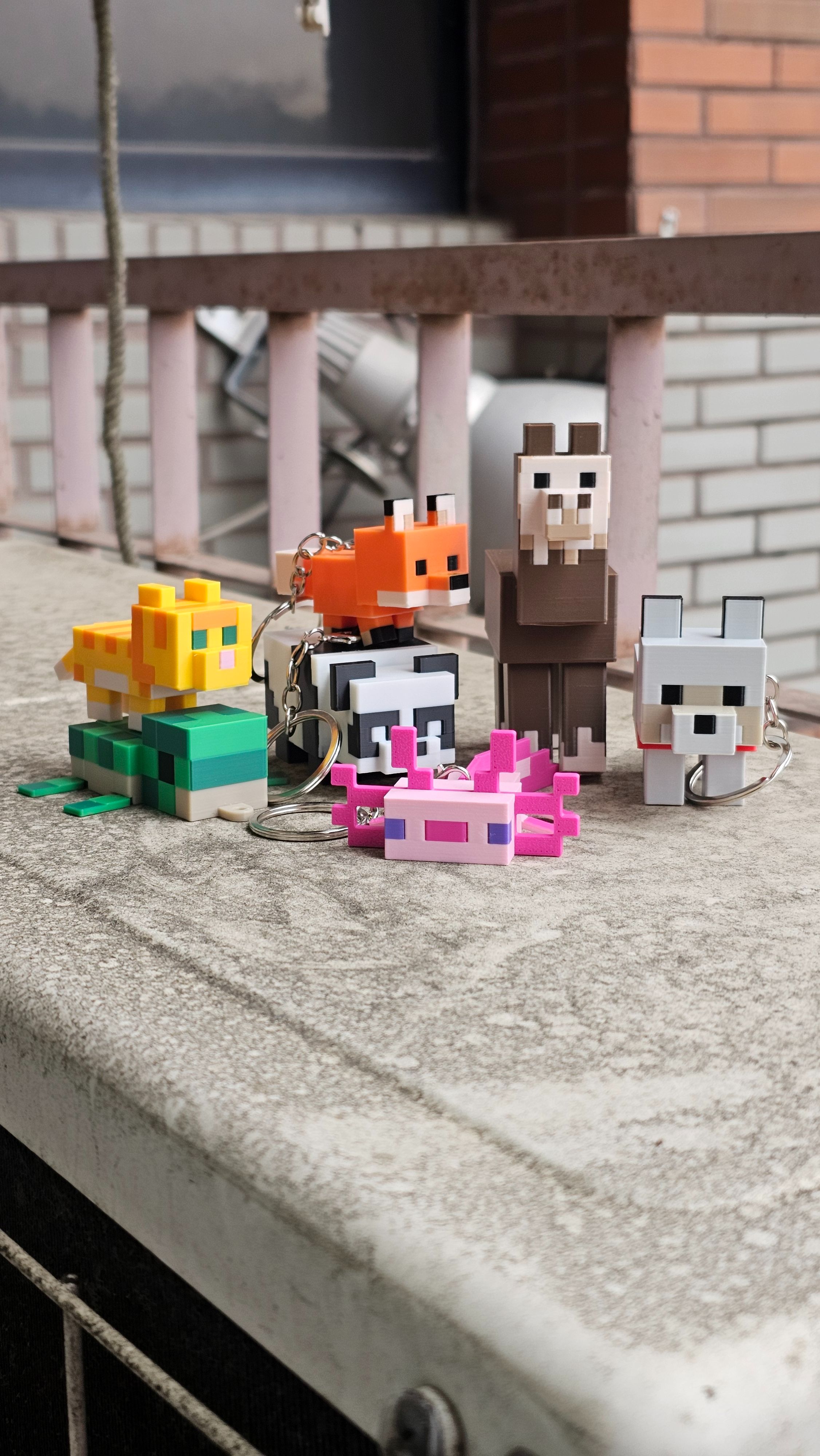 【原創製作】Minecraft 麥塊 寶寶動物 3D列印 吊飾 鑰匙圈 療癒小物 包包掛飾