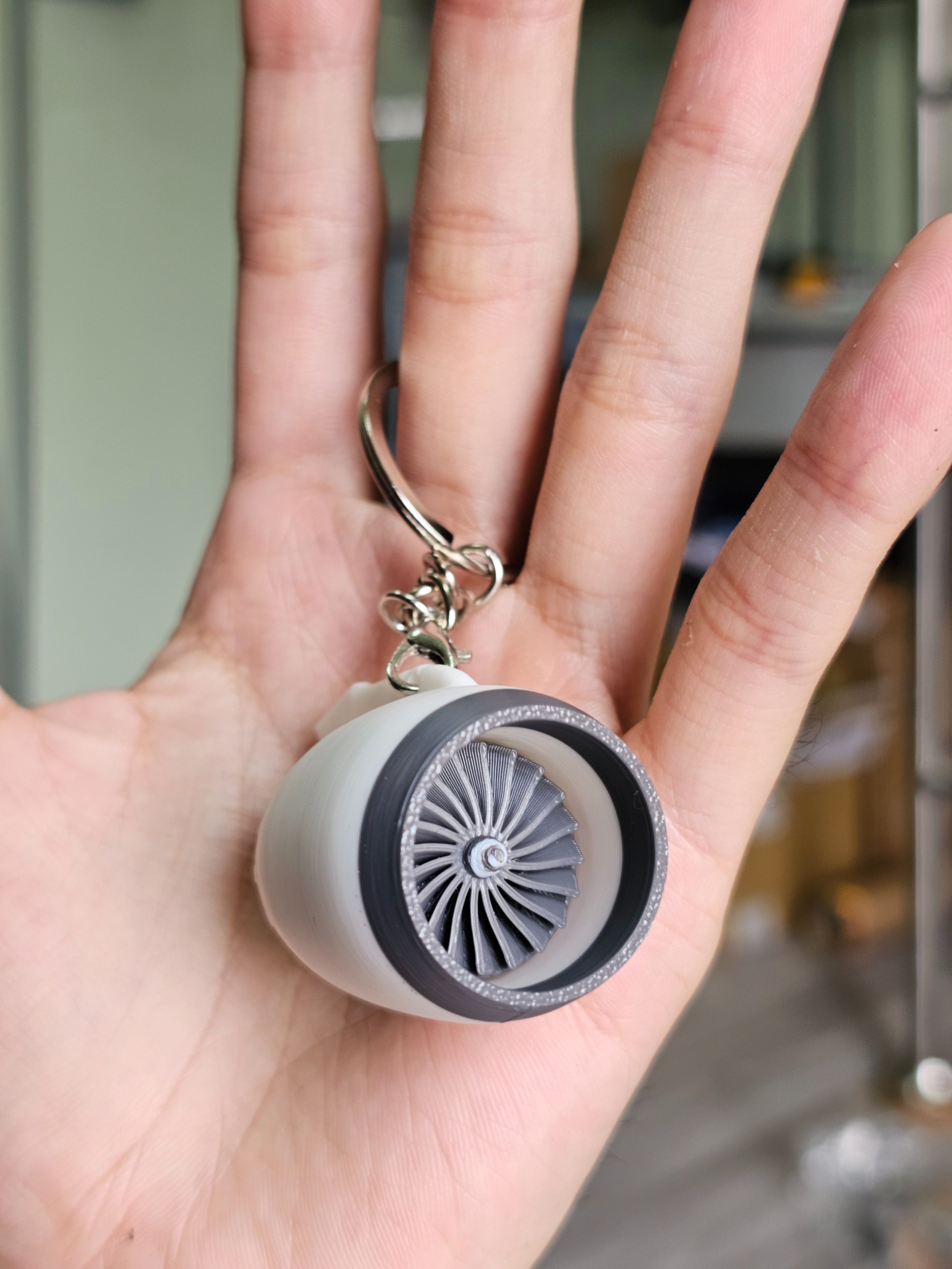 【原創製作】Trent 1000 渦扇發動機 3D 列印青軸紓壓吊飾 / 飛機引擎模型 鑰匙圈