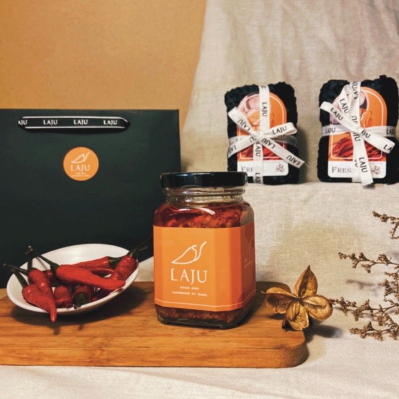 ［年節送禮組合］LAJU 辣椒媽媽 純天然手工手炒蒜味辣椒+鵝油蔥酥 組合 年節伴手禮