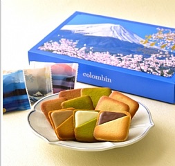 【浮世絵】富嶽三十六景，神奈川沖浪裏｜日本東京 Colombin｜富士山夾心餅乾禮盒 21枚入（咖啡、牛奶、抹茶）