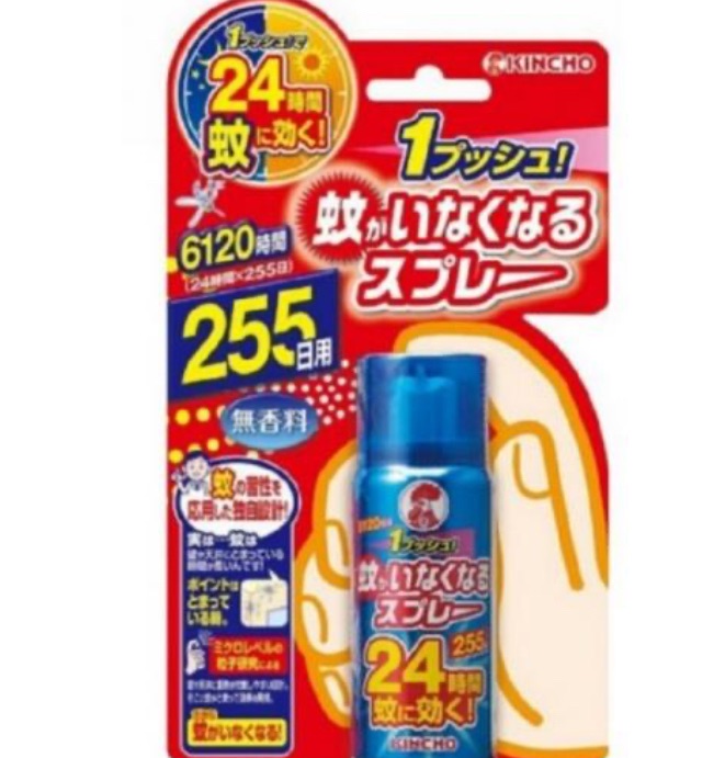 日本KINCHO金鳥 255日室內防蚊噴霧（無香料）