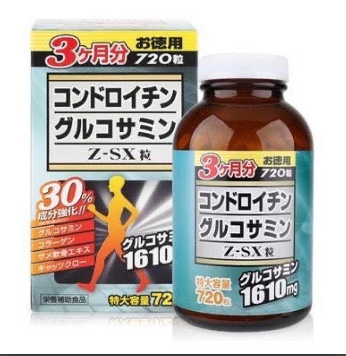 日本製 葡萄糖胺膠原軟骨素Z-SX加強錠 特大容量（720粒裝）