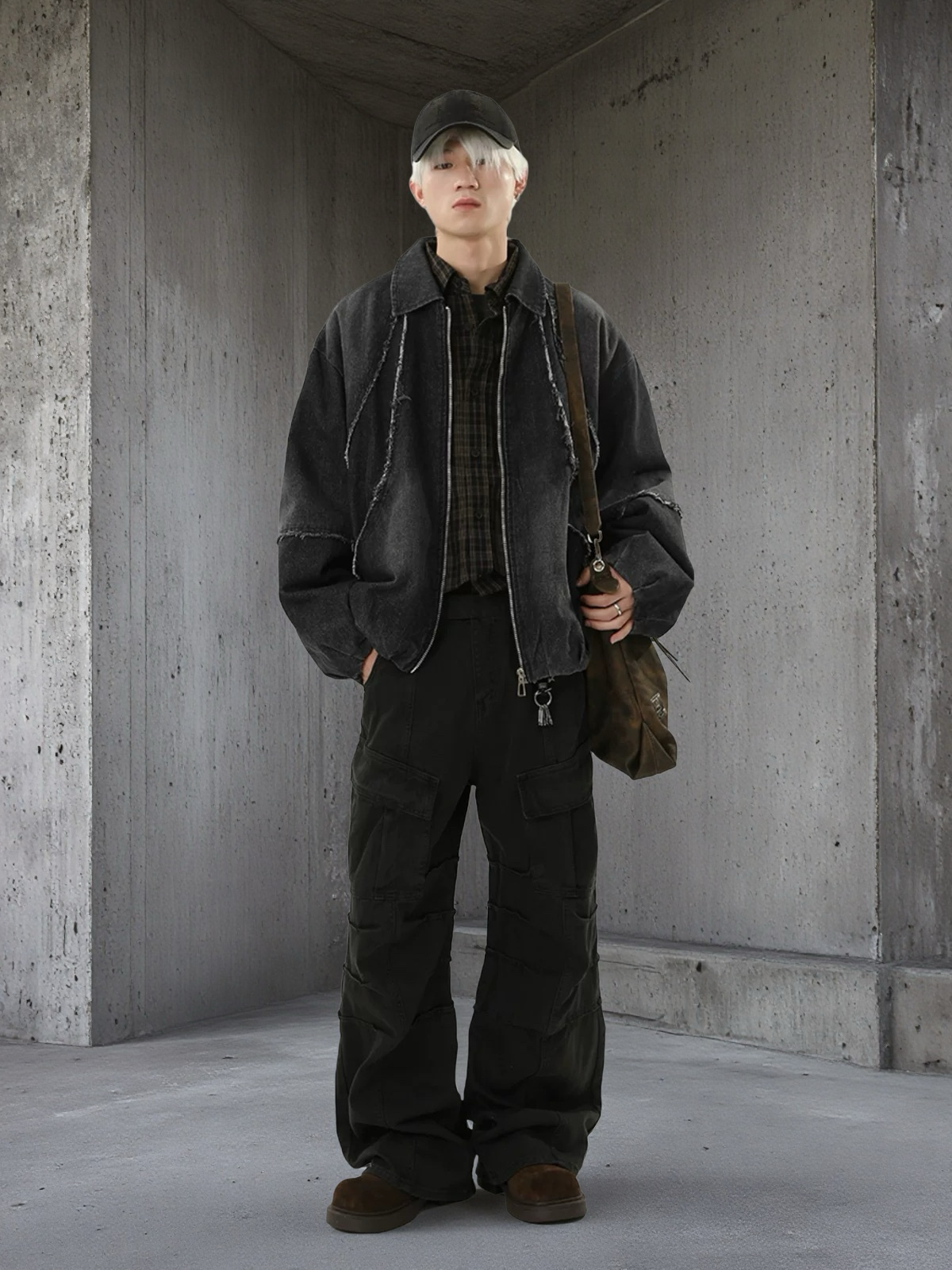 美式毛邊牛仔夾克