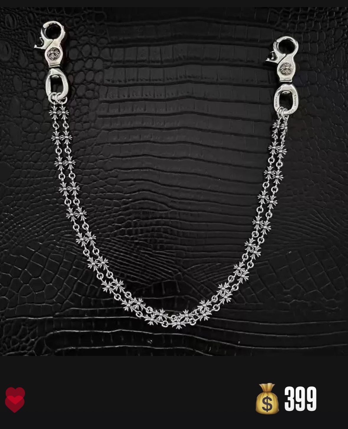 美式復古十字架褲鏈