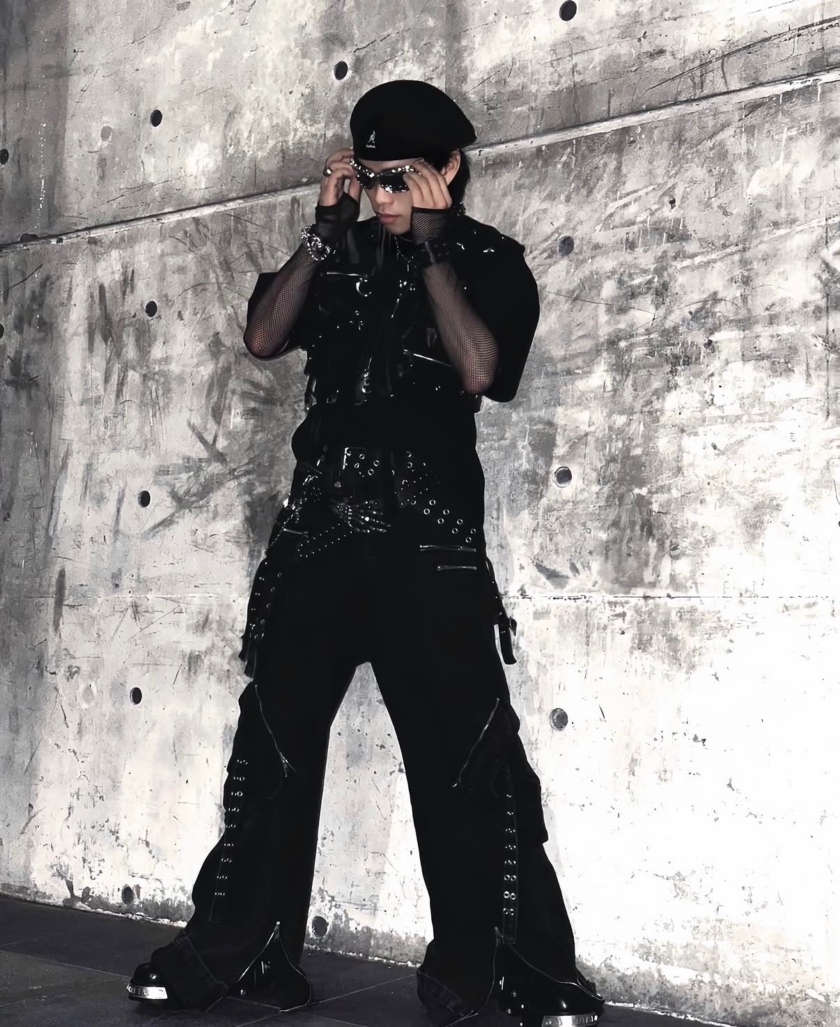 高級感層次感重工多拉鏈多口袋牛仔褲