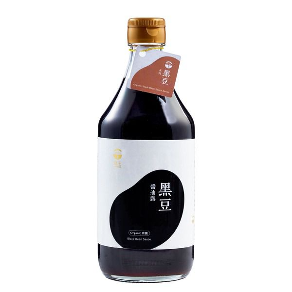 菇王系列- 有機岩鹽黑豆醬油露500ml - 全素