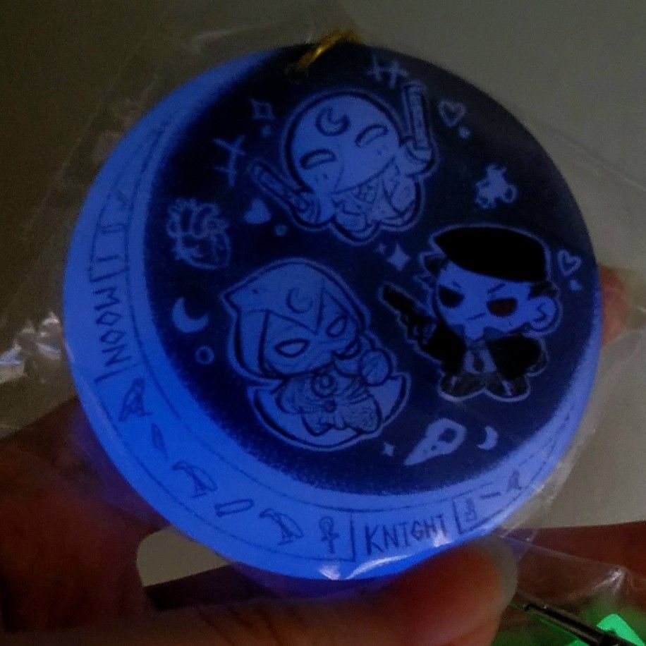 [新品] 閃亮亮月光三胞胎夜光藍壓克力吊飾