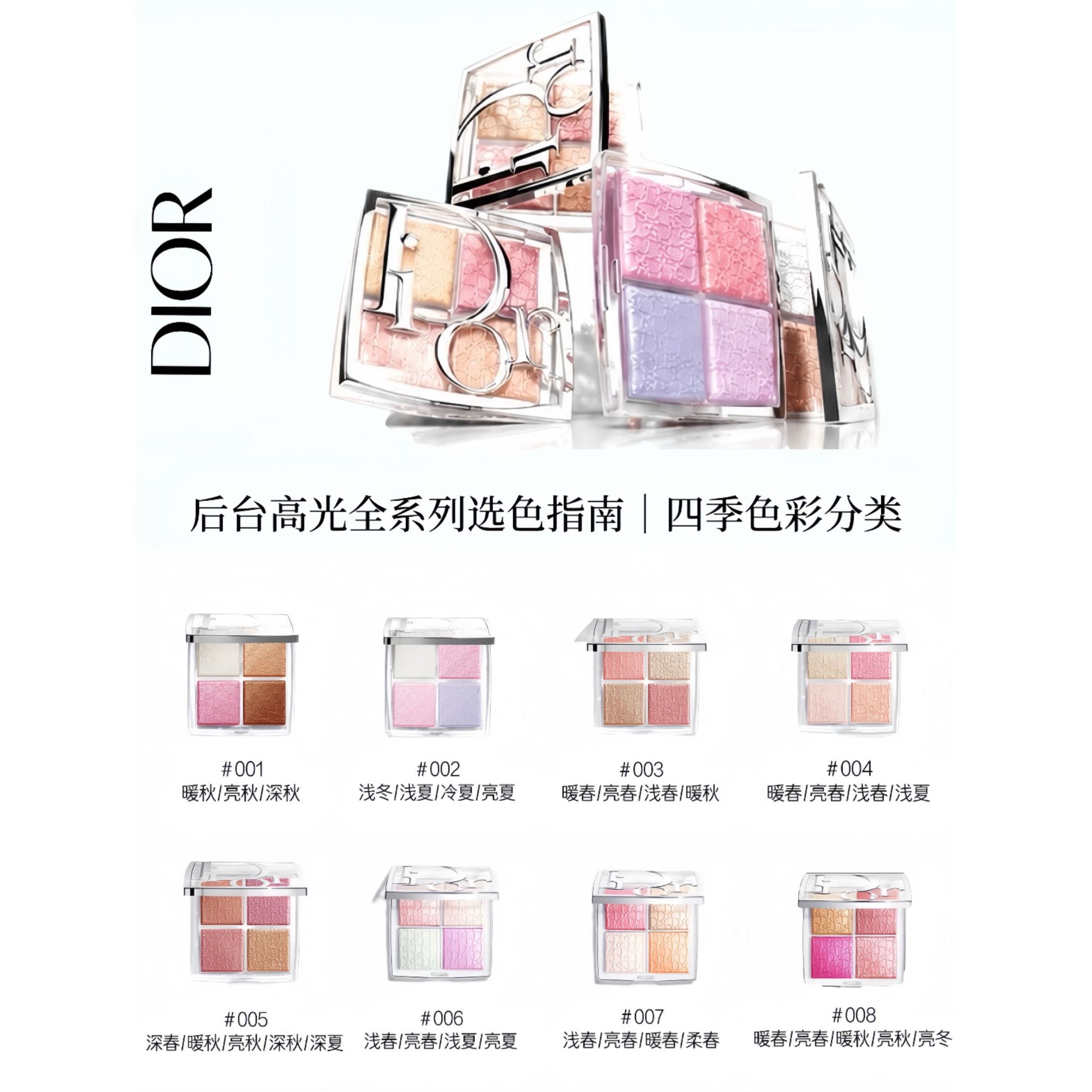 DIOR迪奧超完美持久亮采四色高光盤