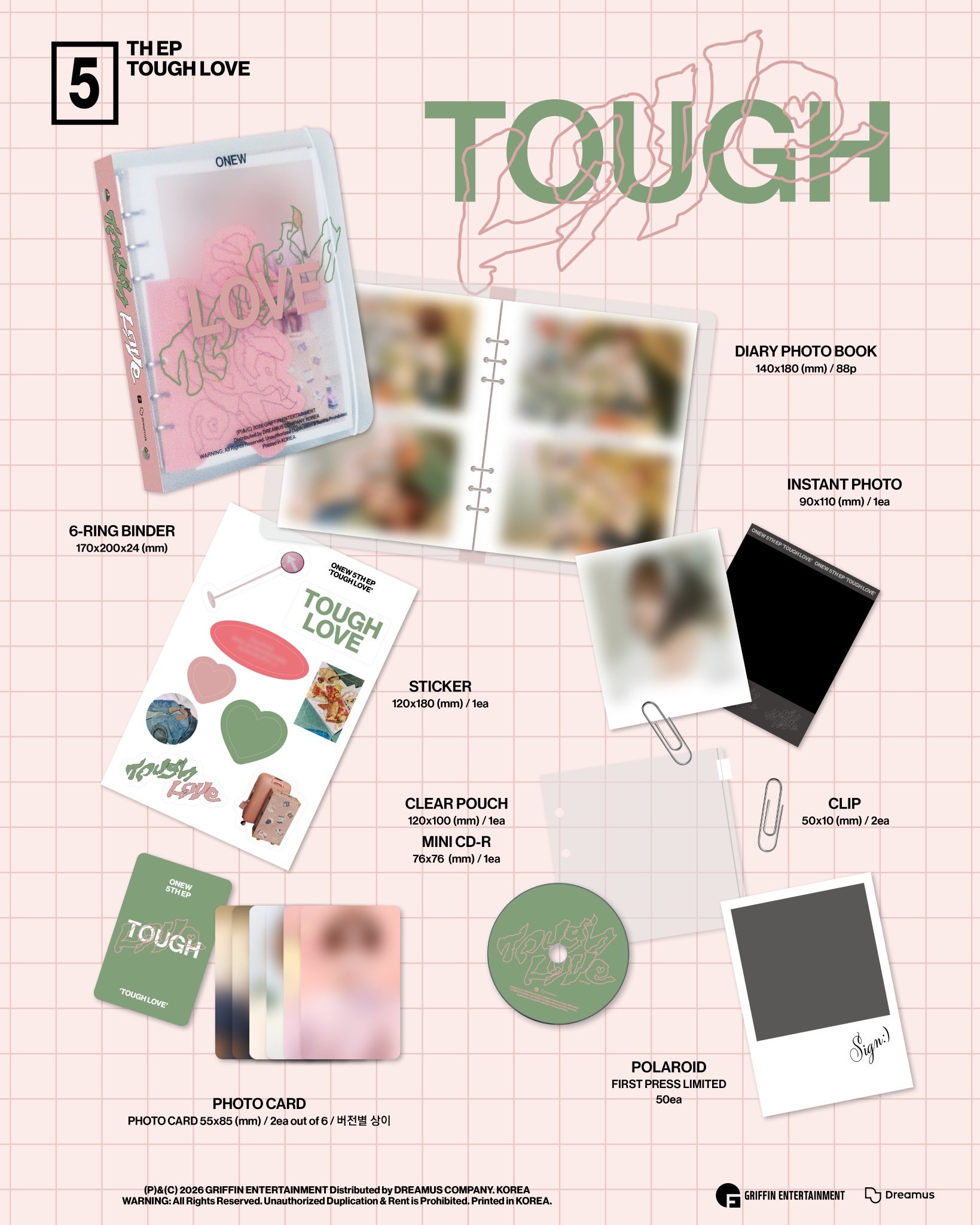 Onew Tough Love專輯 全新未拆