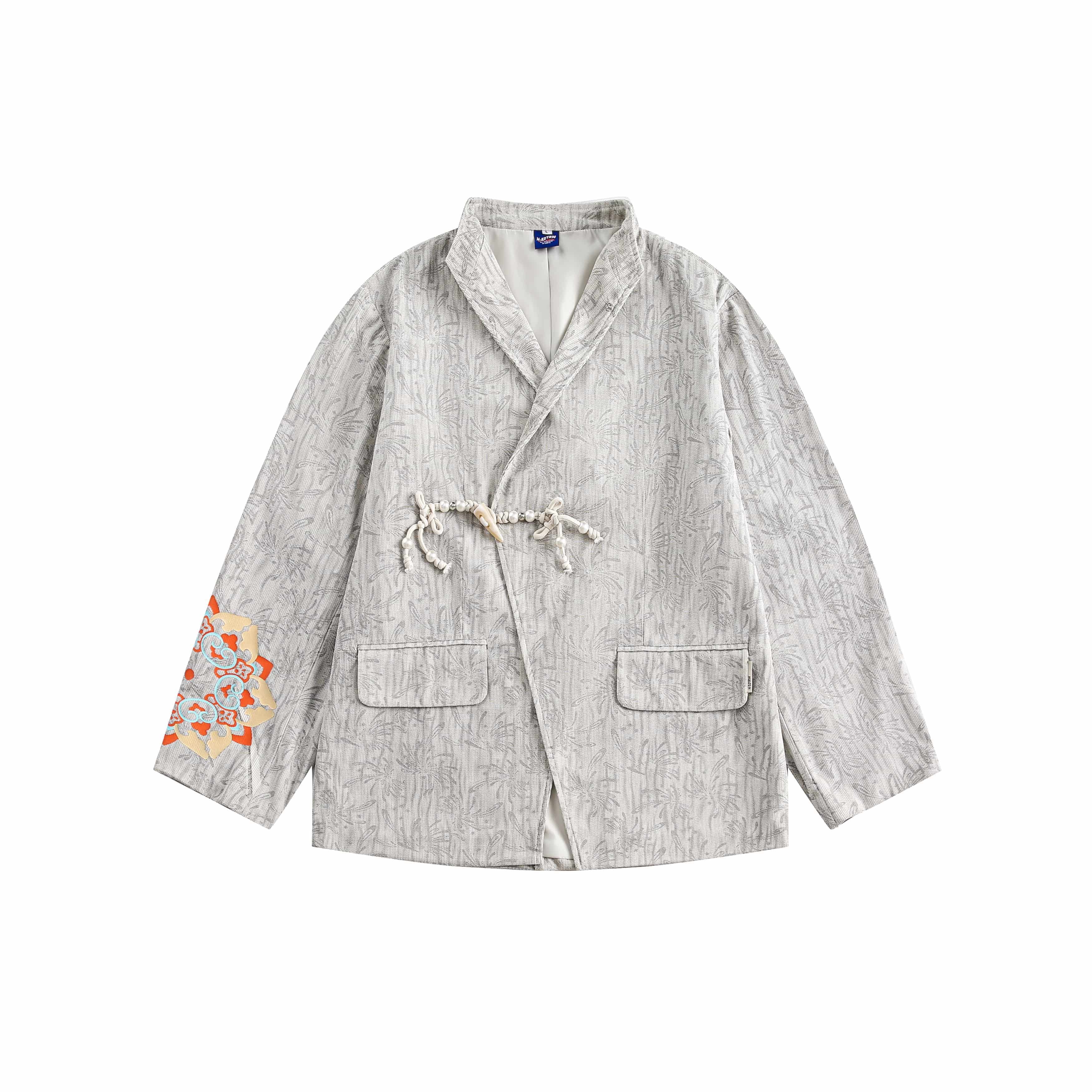 新中式立領潮牌盤扣斜襟外套男女中國風休閒小眾情侶夾克/W176