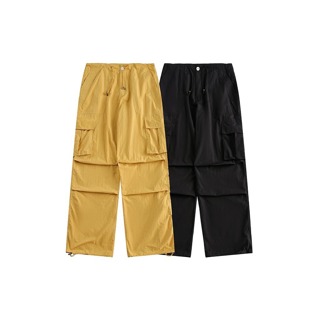 美式戶外工裝摺痕寬鬆休閒褲/K373