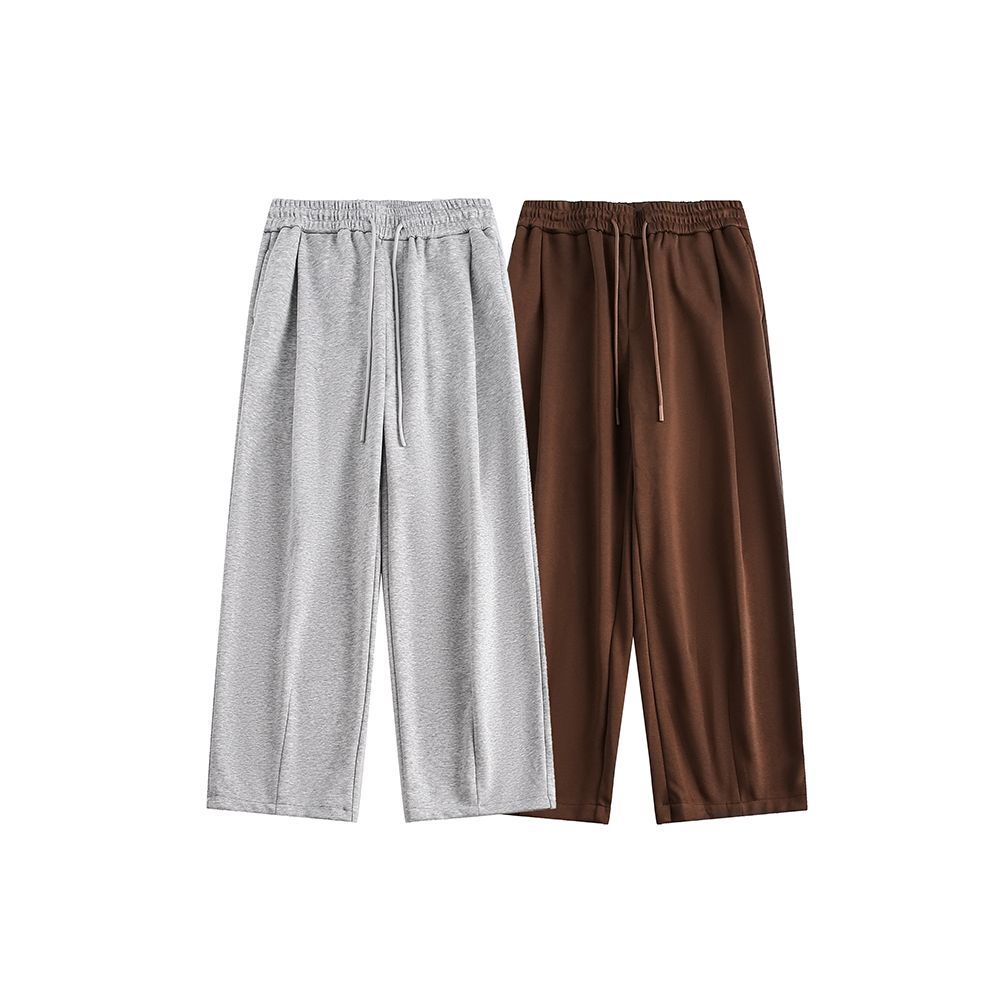 新款直筒寬松休閒褲舒適百搭純色長褲/k375