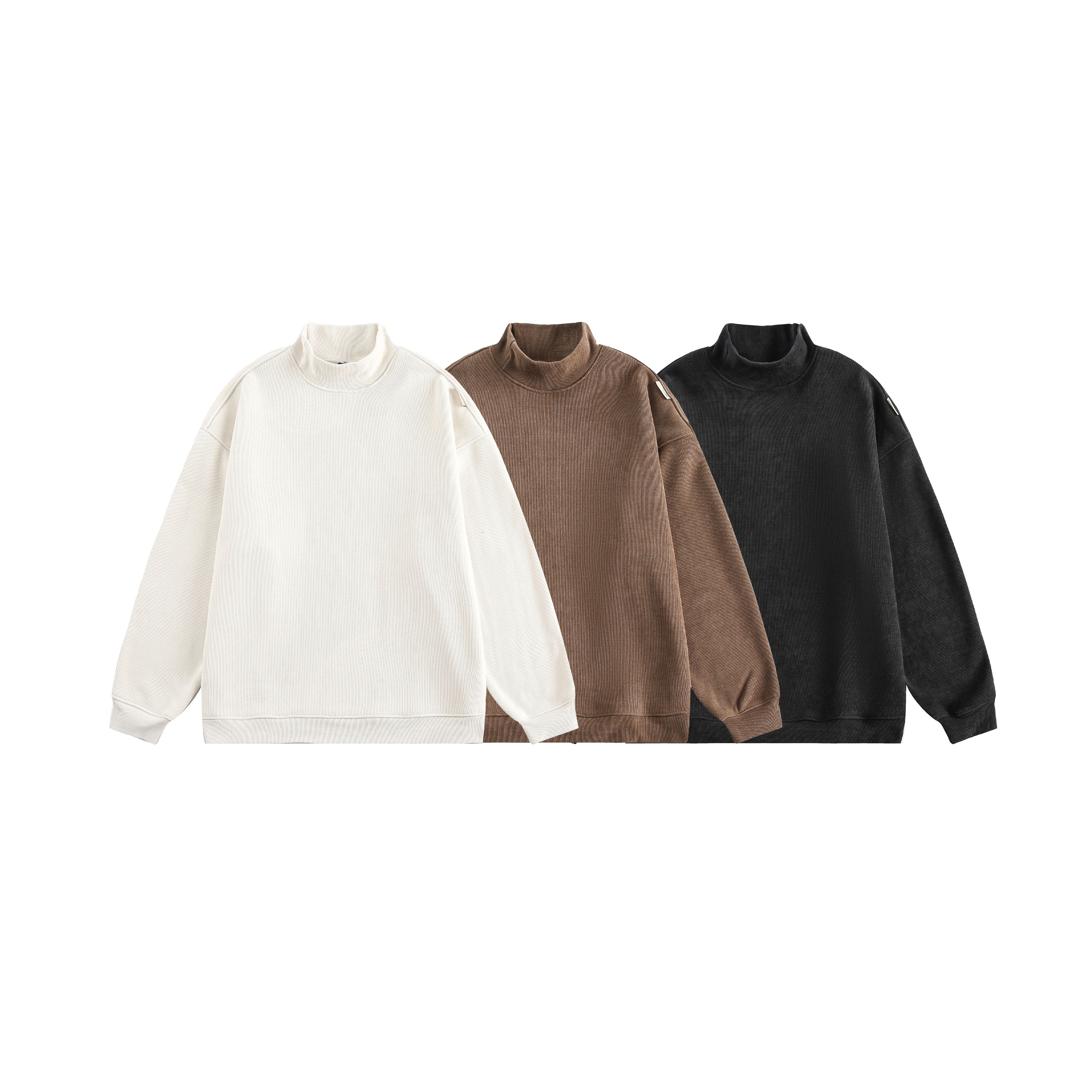 半領肌理面料加絨衛衣/WY73