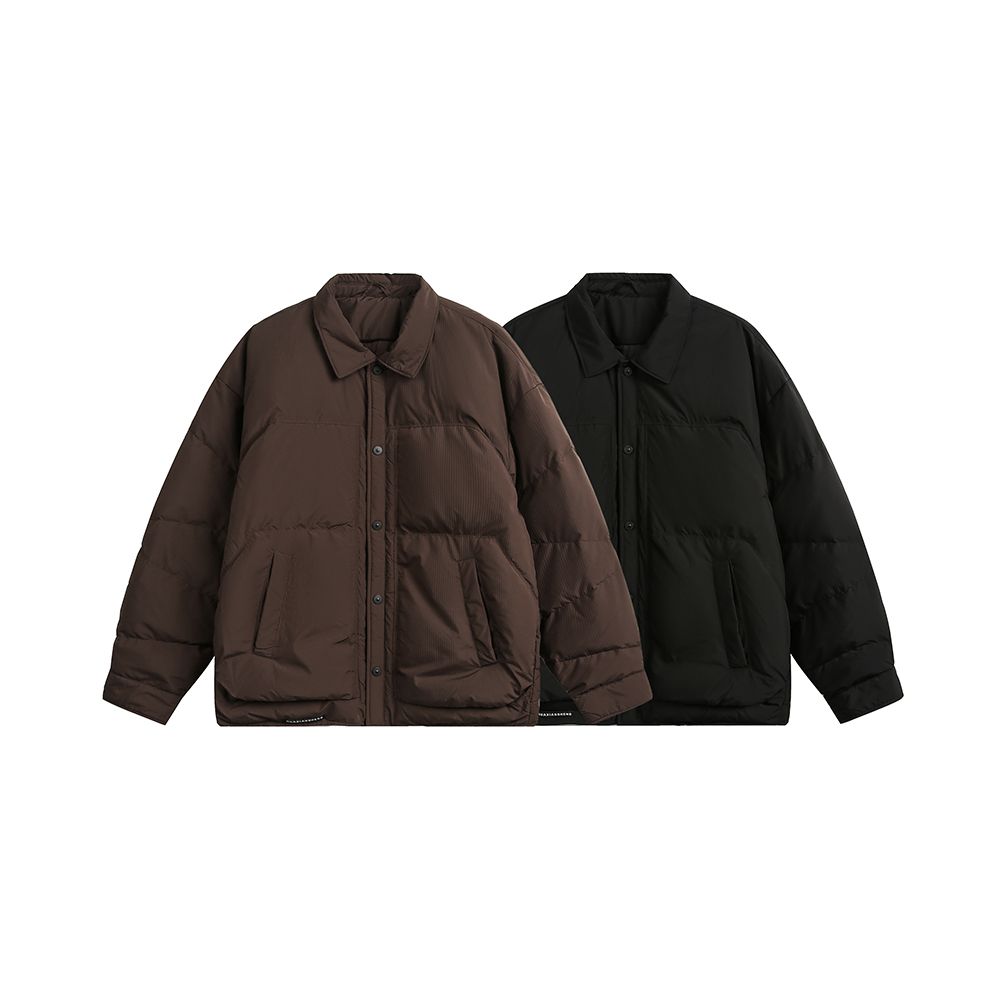 低調棕黑色系保暖羽絨外套/YR28803