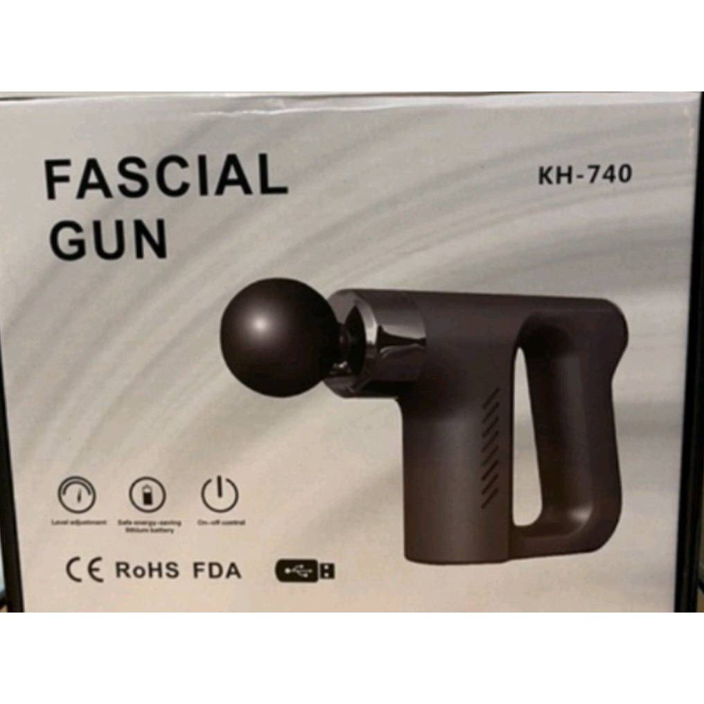 [FASCIAL GUN] 紅色筋膜槍 按摩槍 KH-740 全新現貨 五檔變速 強震按摩 三種按摩頭讓痠痛說掰掰 送禮