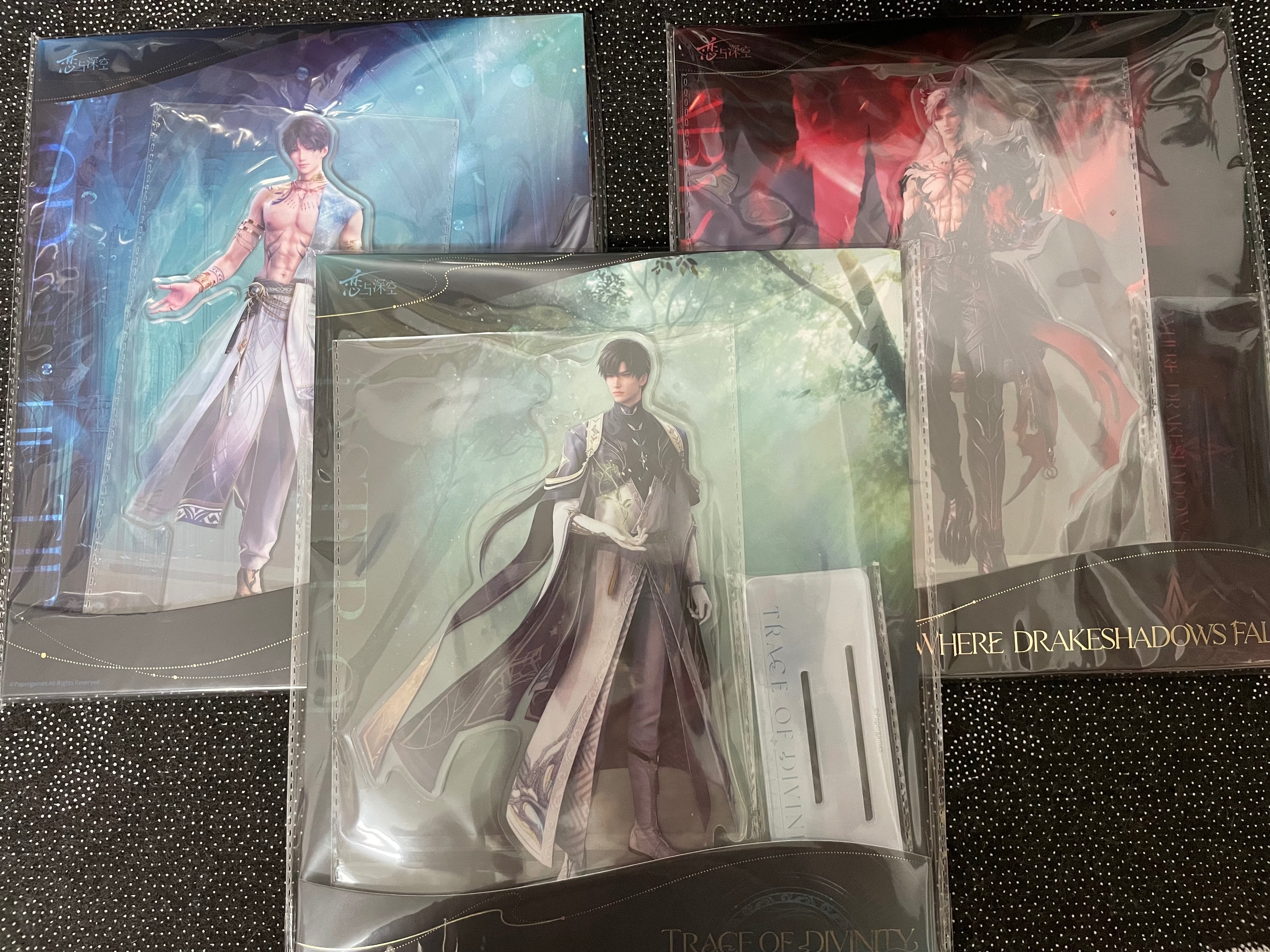 【戀與深空】日卡角色壓克力立牌（祁煜、黎深、秦徹）+該角色日卡明信片