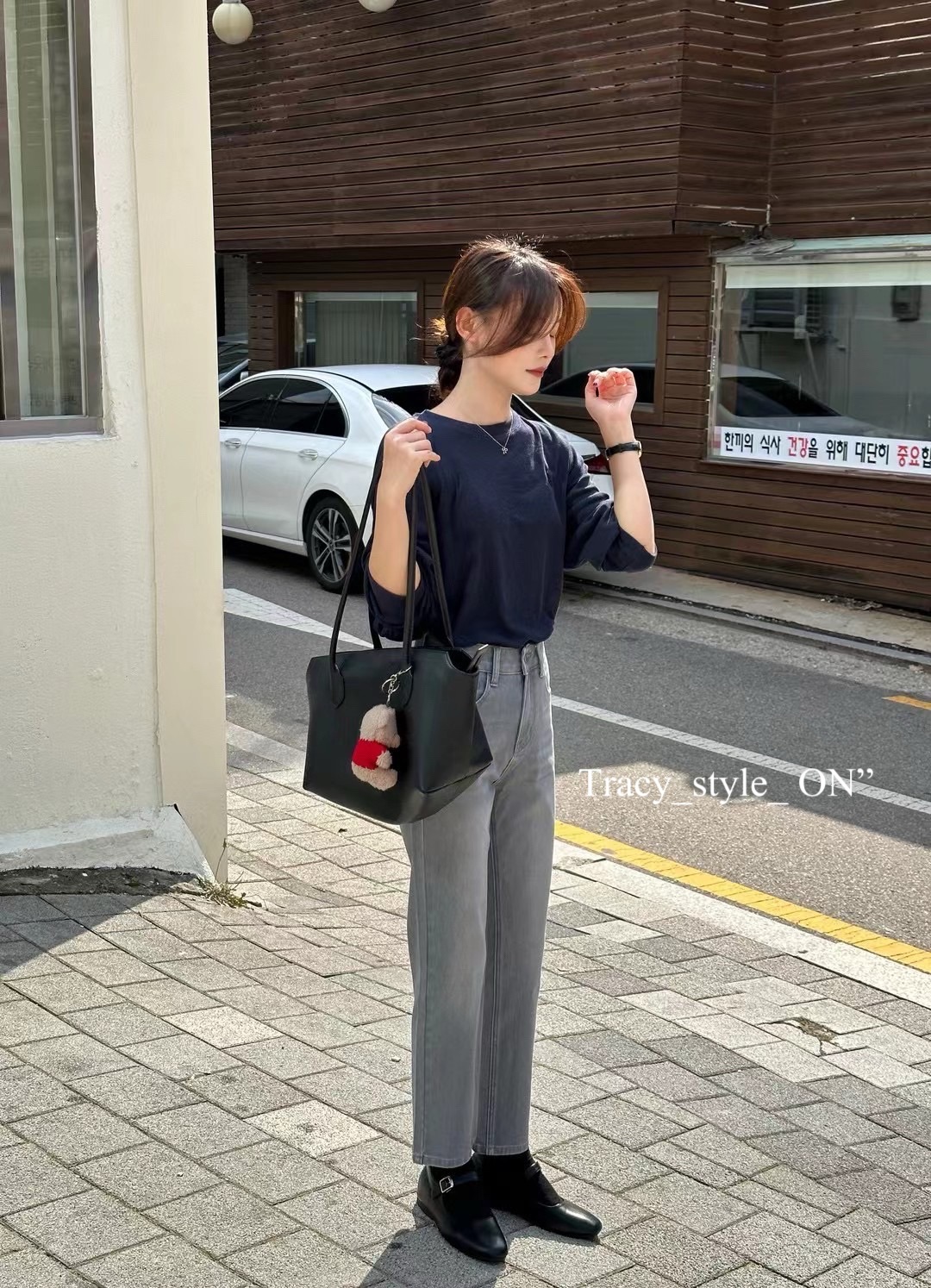 7707 ON’’家牛仔褲 碳灰色彈力牛仔褲