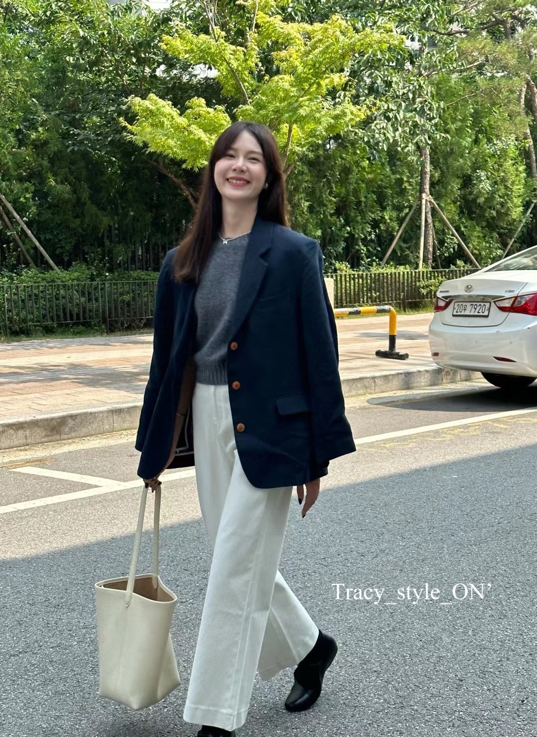 ON’家 超韓牛仔褲直筒褲  前後都有口袋 超彈力  7705 米白色  S號:腰圍64臀圍90大腿圍5
