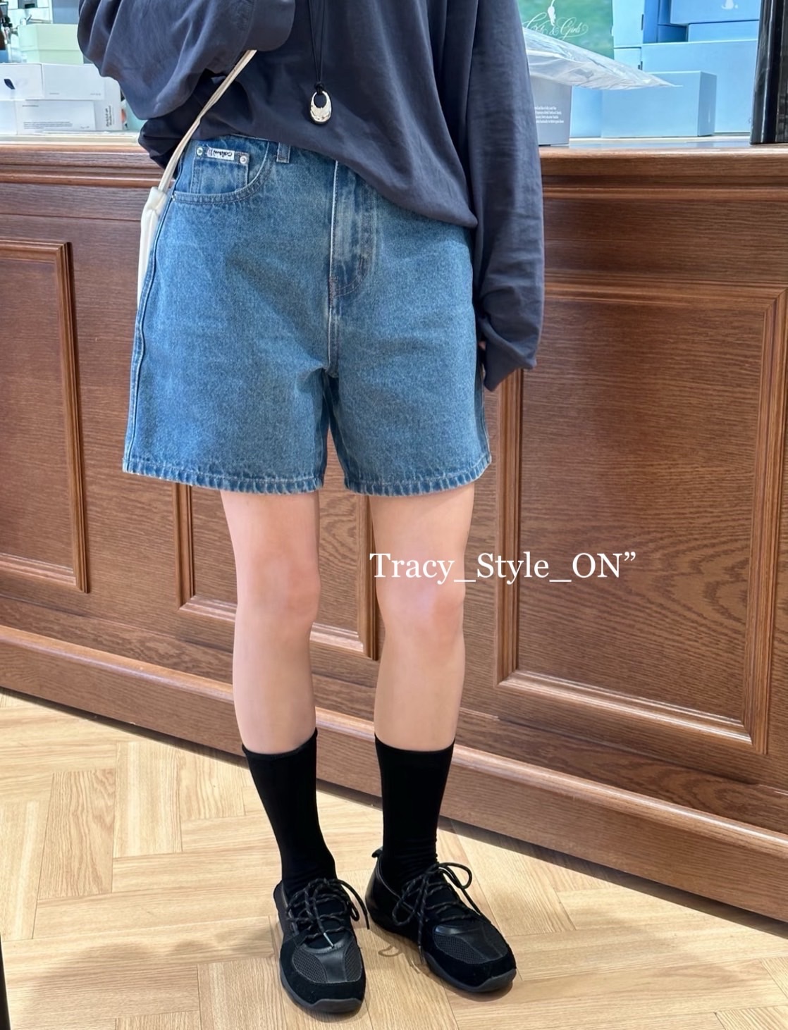 隱藏款 不挑人版型 韓妞慵懶風 牛仔短褲