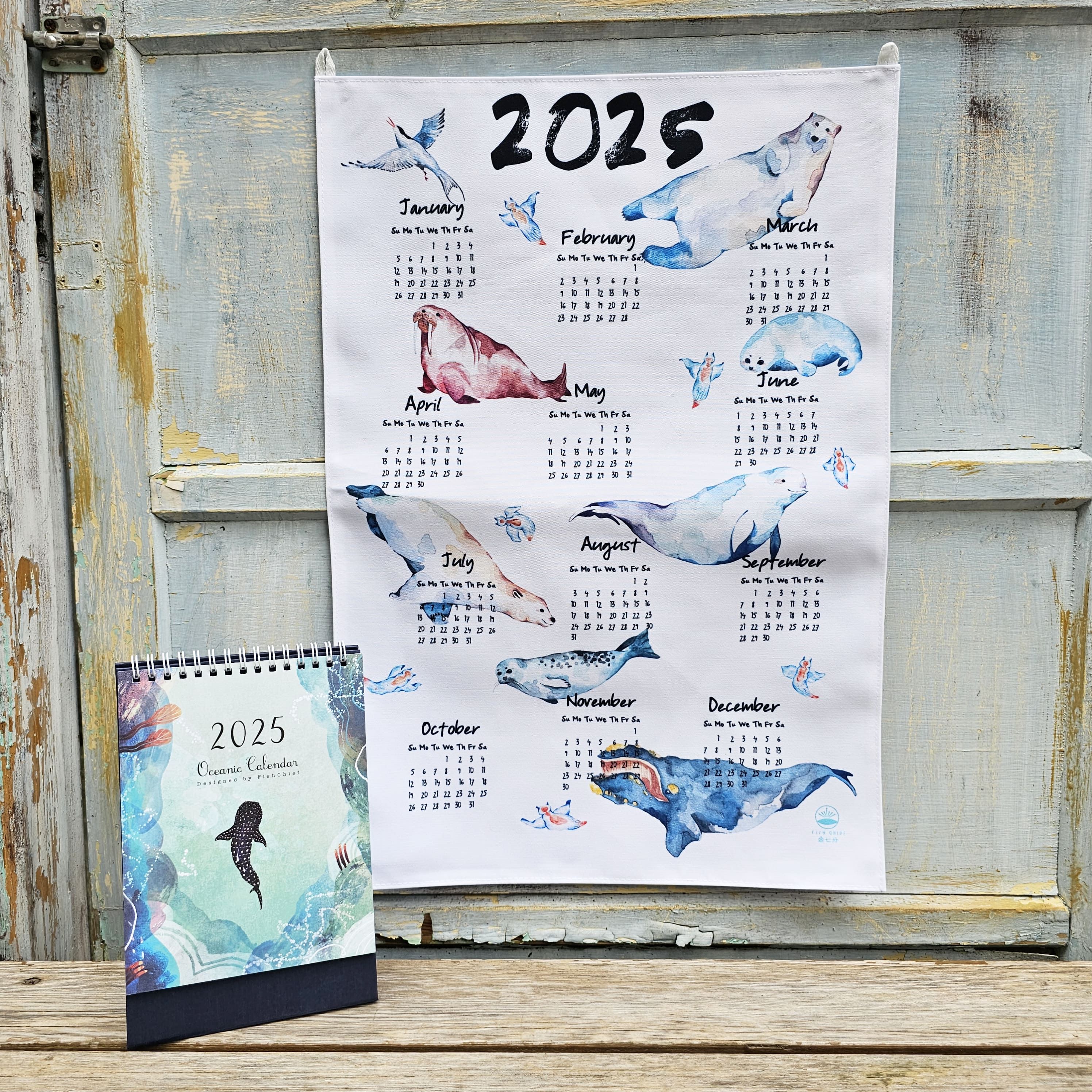魚七分 2025 桌曆掛曆套組
