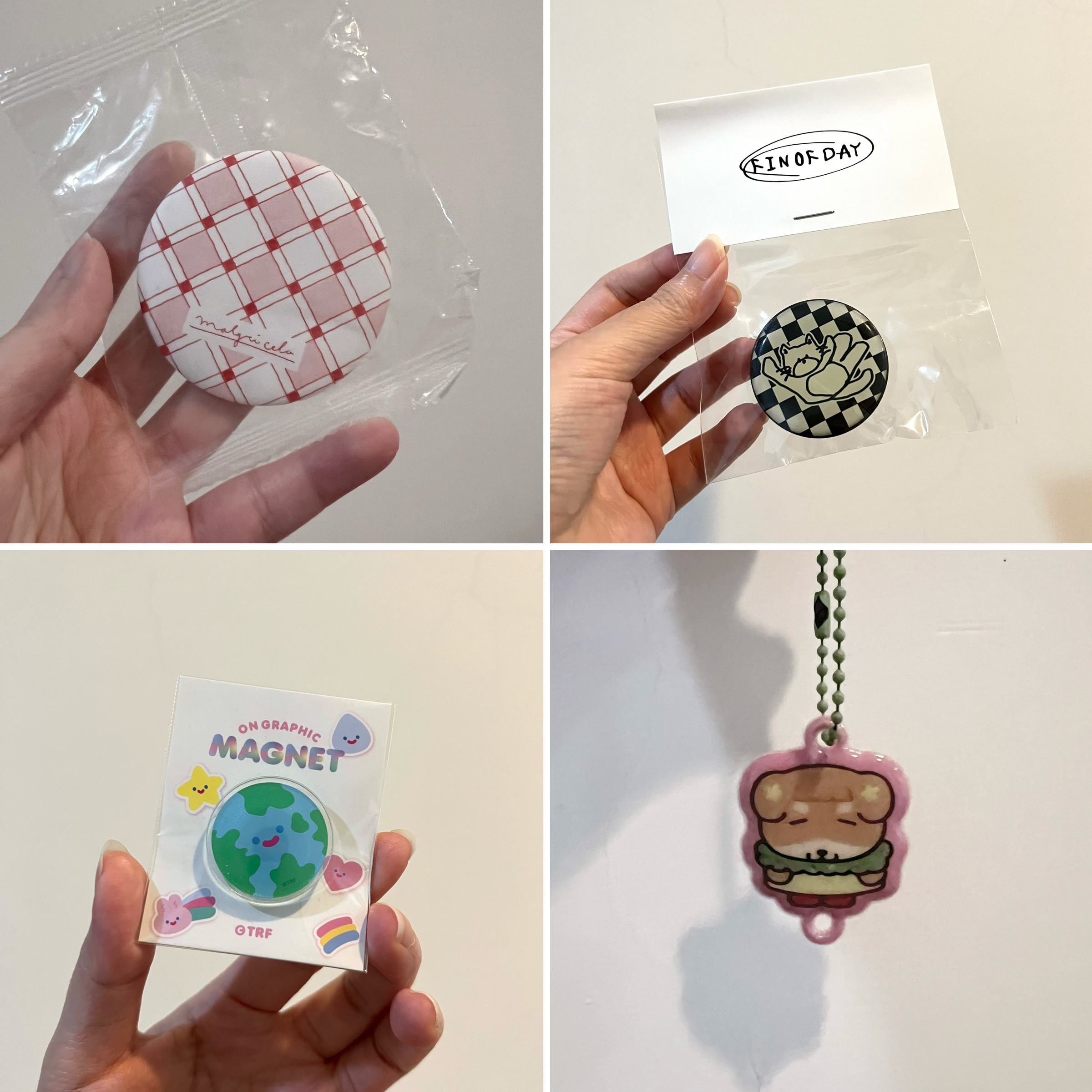 韓國品牌小物 韓國小圓鏡 磁鐵 手機支架 吊飾