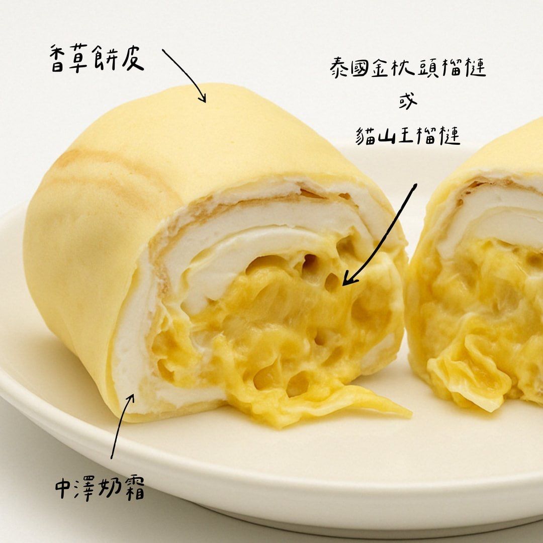 榴槤薄餅捲