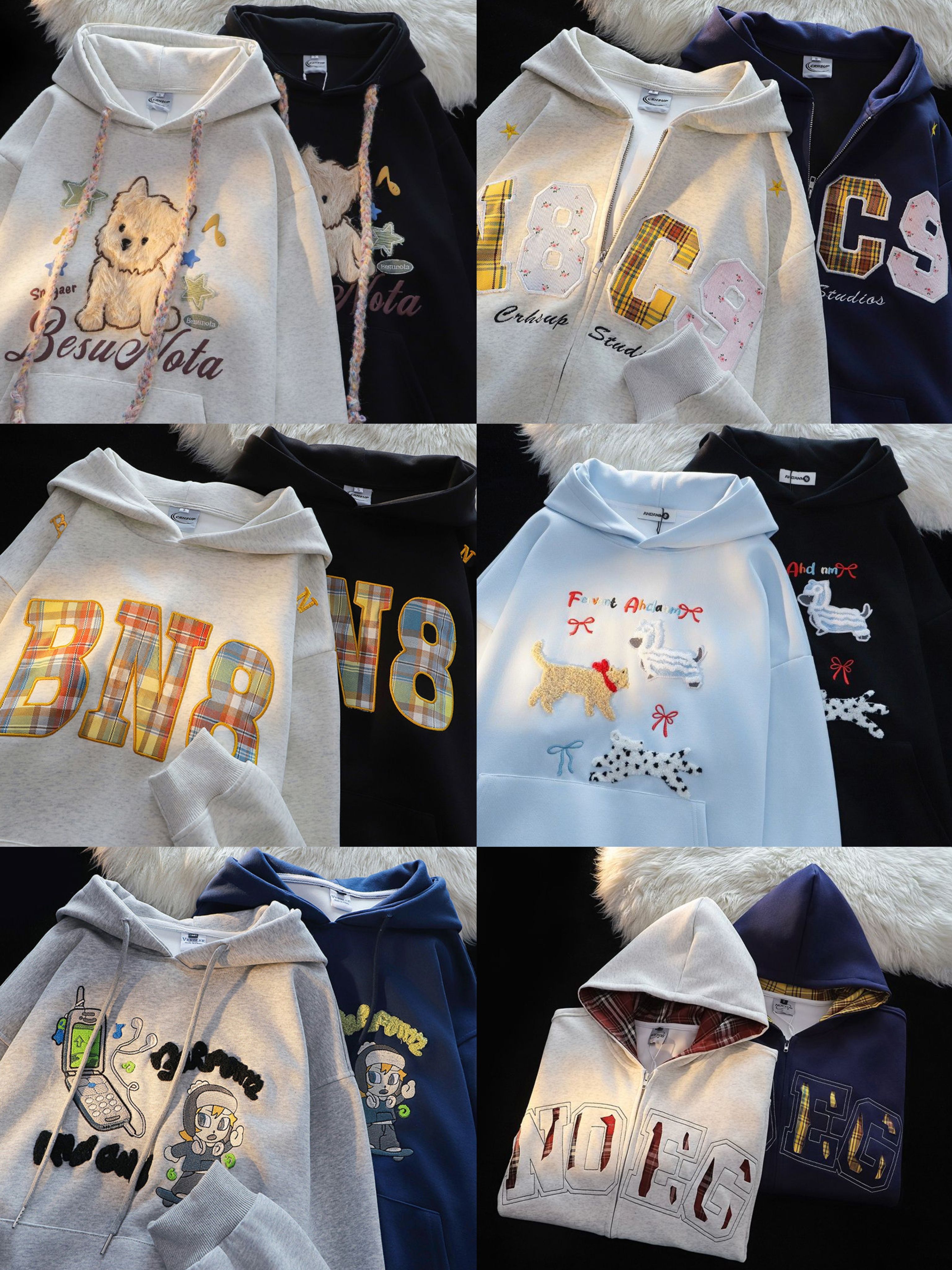 情侶/閨蜜款純棉重磅帽T/外套（2件999，請私訊賣場🫶）