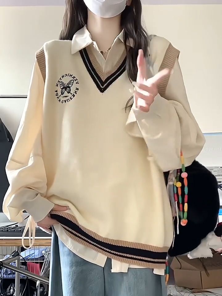 美拉德風針織背心