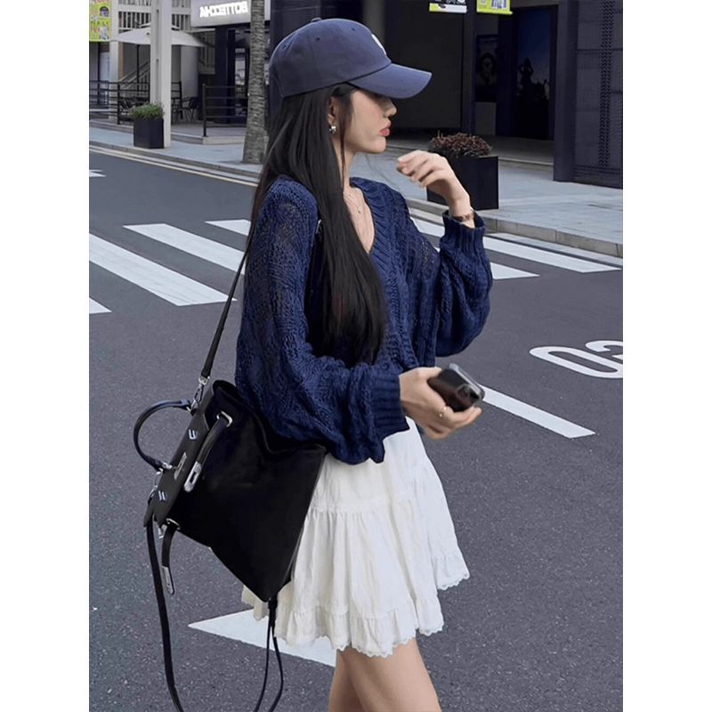 超顯白慵懶風針織毛衣