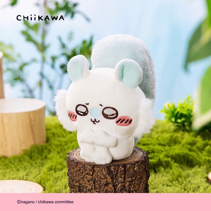 吉伊卡哇chiikawa 抱腿坐姿飛鼠毛絨玩偶 官方正品週邊