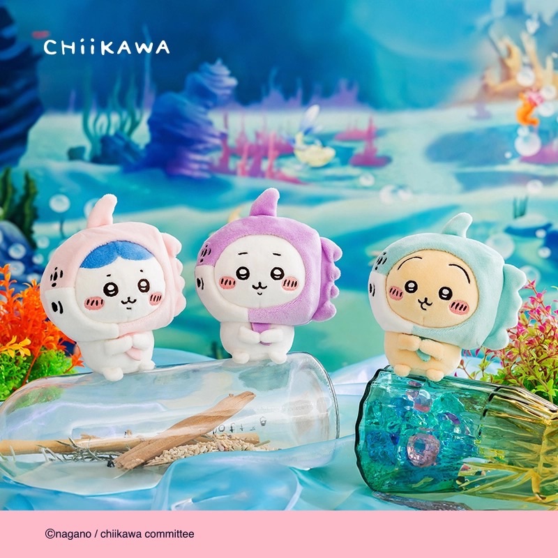 吉伊卡哇chiikawa 水族館翻車魚毛絨掛飾 官方正品