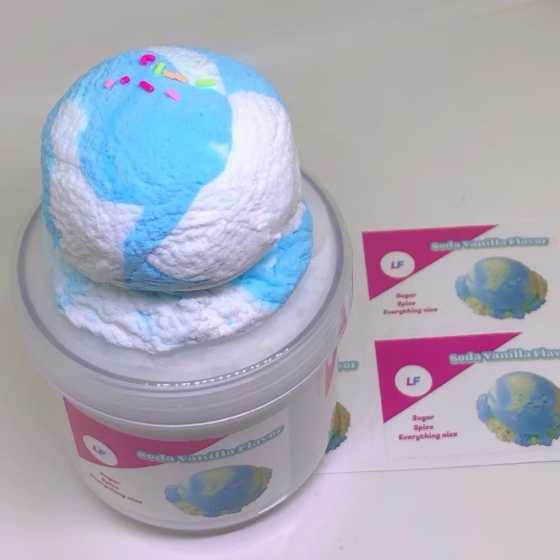 現貨❗️蘇打冰淇淋黏土史萊姆🍦🩵牛奶香味🤍