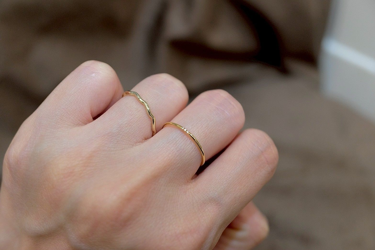 多款簡約美國注金線戒戒指。P.Sstudio。