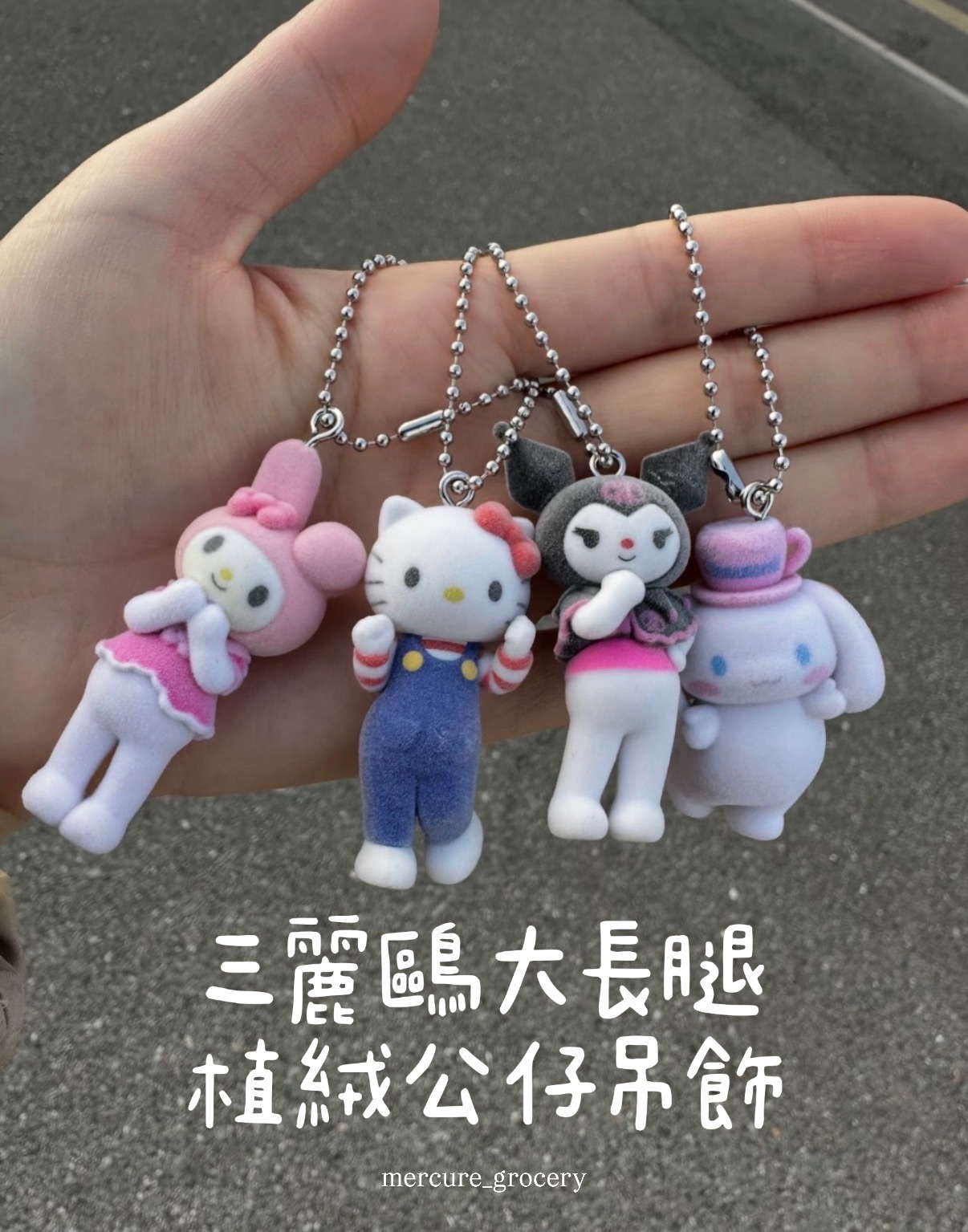 正日 三麗鷗大長腿植絨公仔吊飾