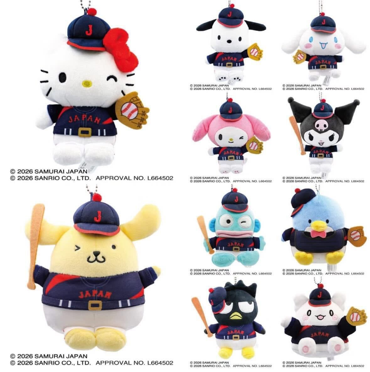 WBC三麗鷗武士隊棒球聯名 3/17 12:00收單