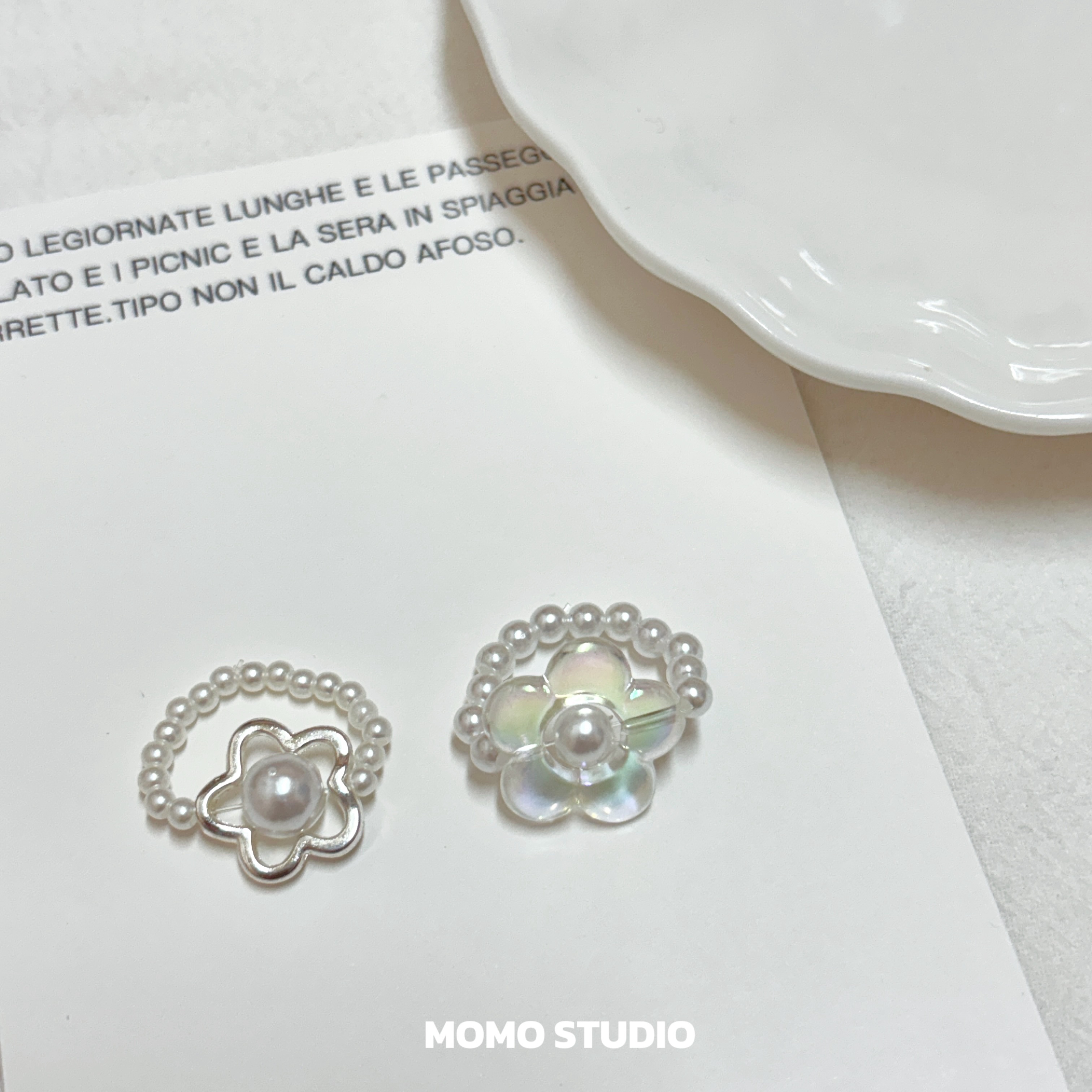 Momo Dec.B21大花花戒指✿⸝꙳.˖2款