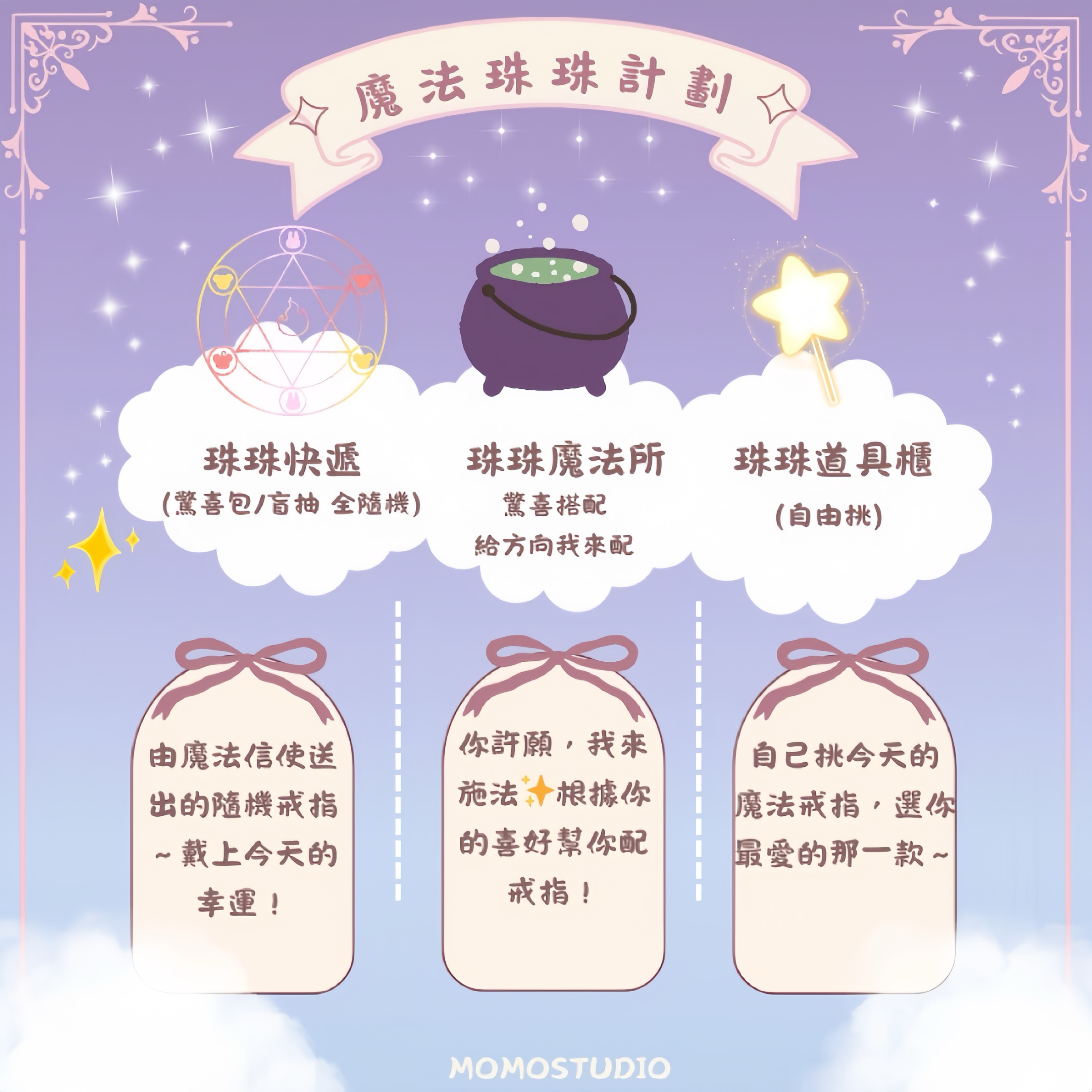 MOMO戒指 全新系列-魔法珠珠計畫（盲抽/許願區）