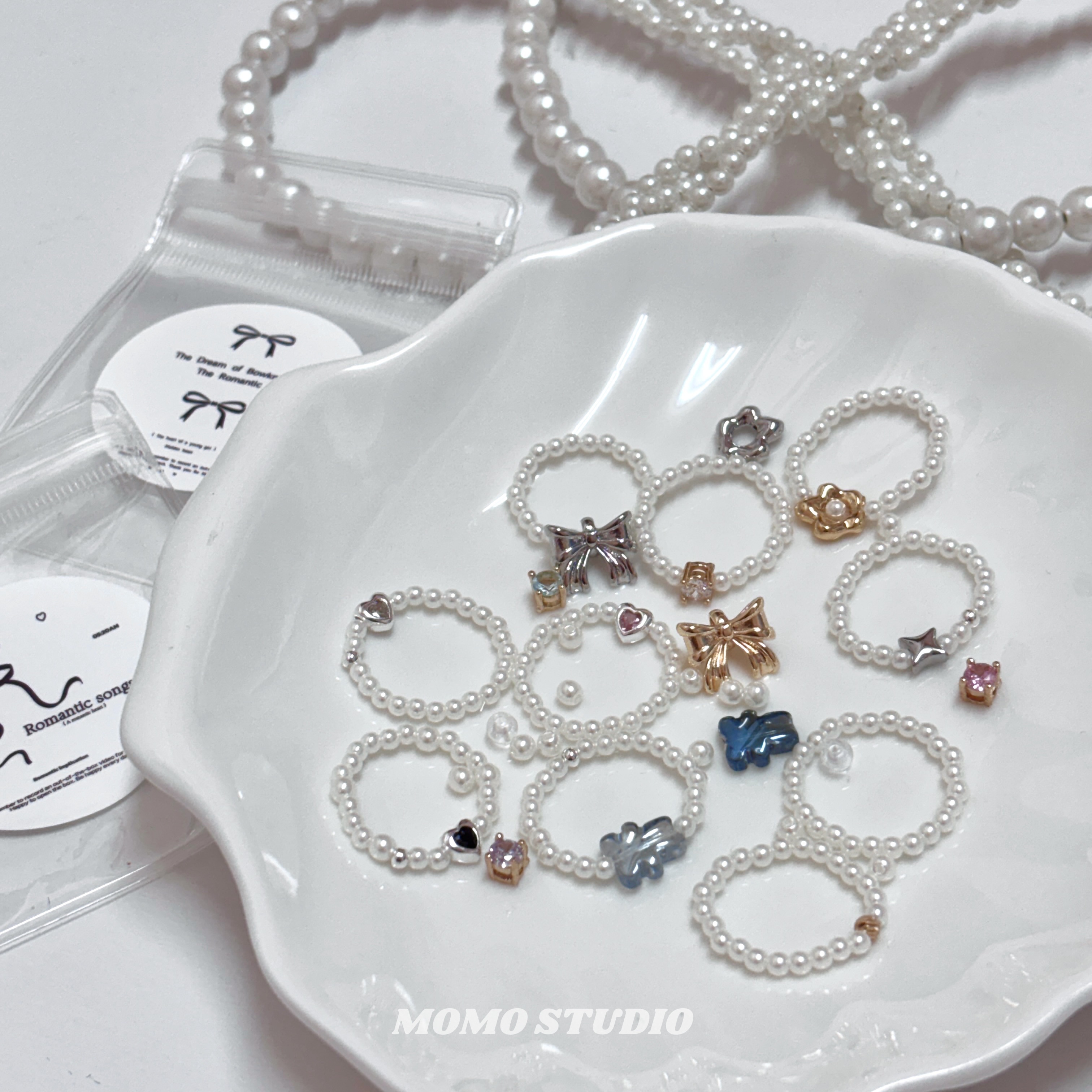 MOMO串珠戒指-B37《月霧汐庭》8款