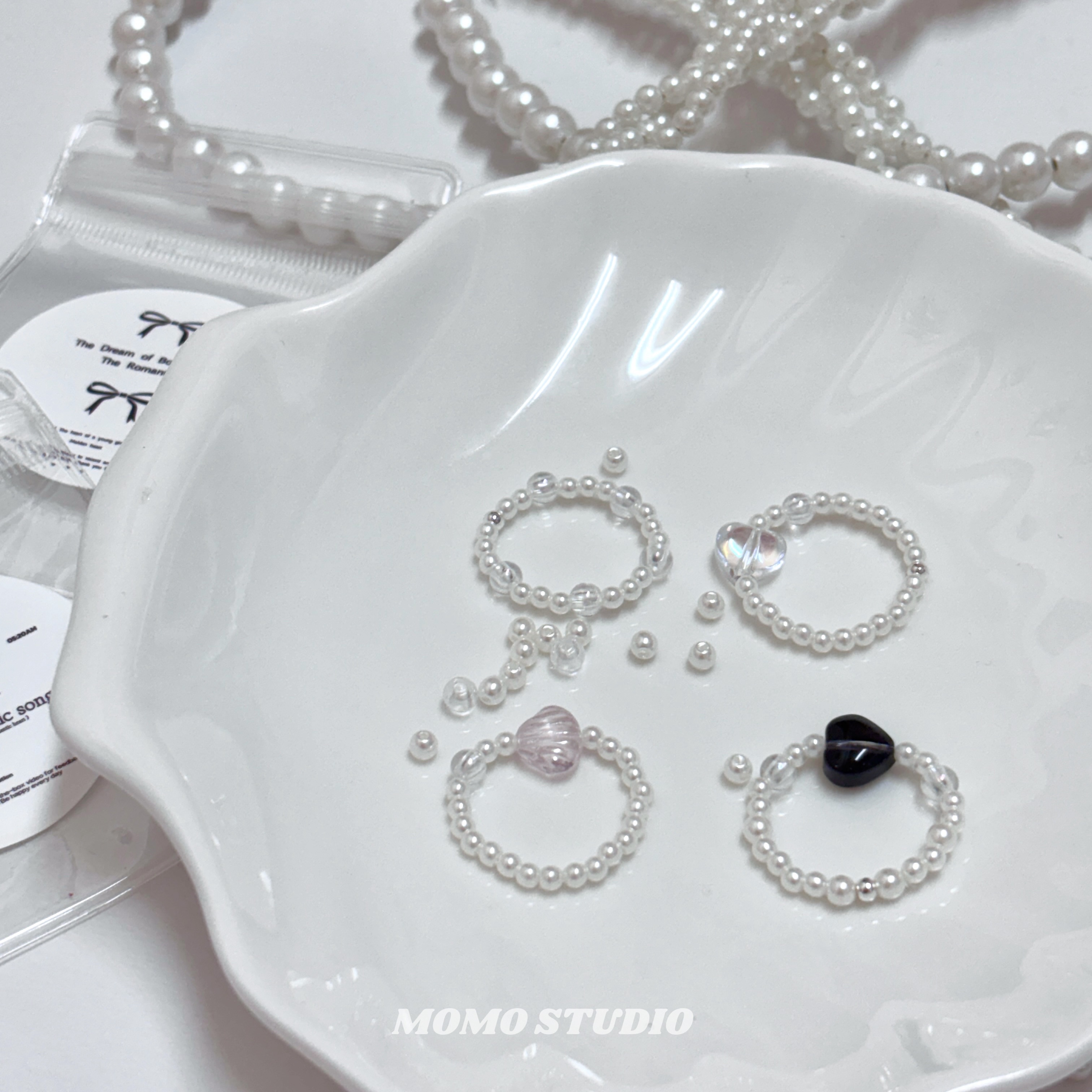 MOMO串珠戒指-B38《璃月湖·人魚公主》