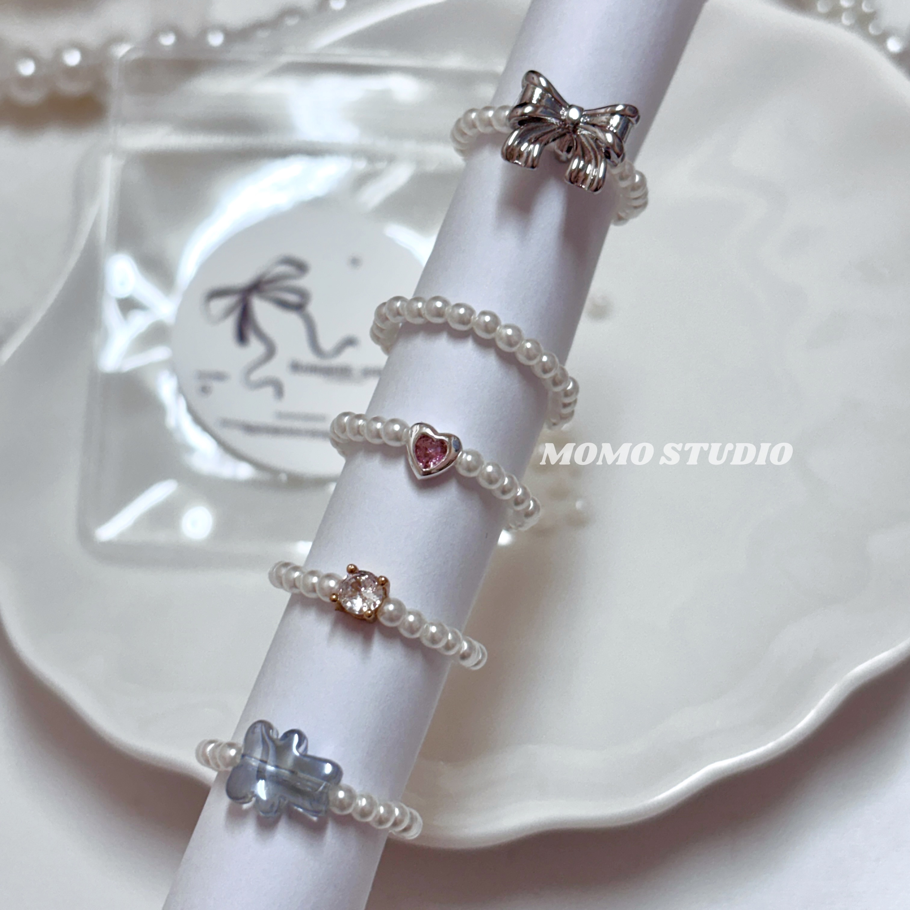 MOMO串珠戒指-B37《月霧汐庭》07/08