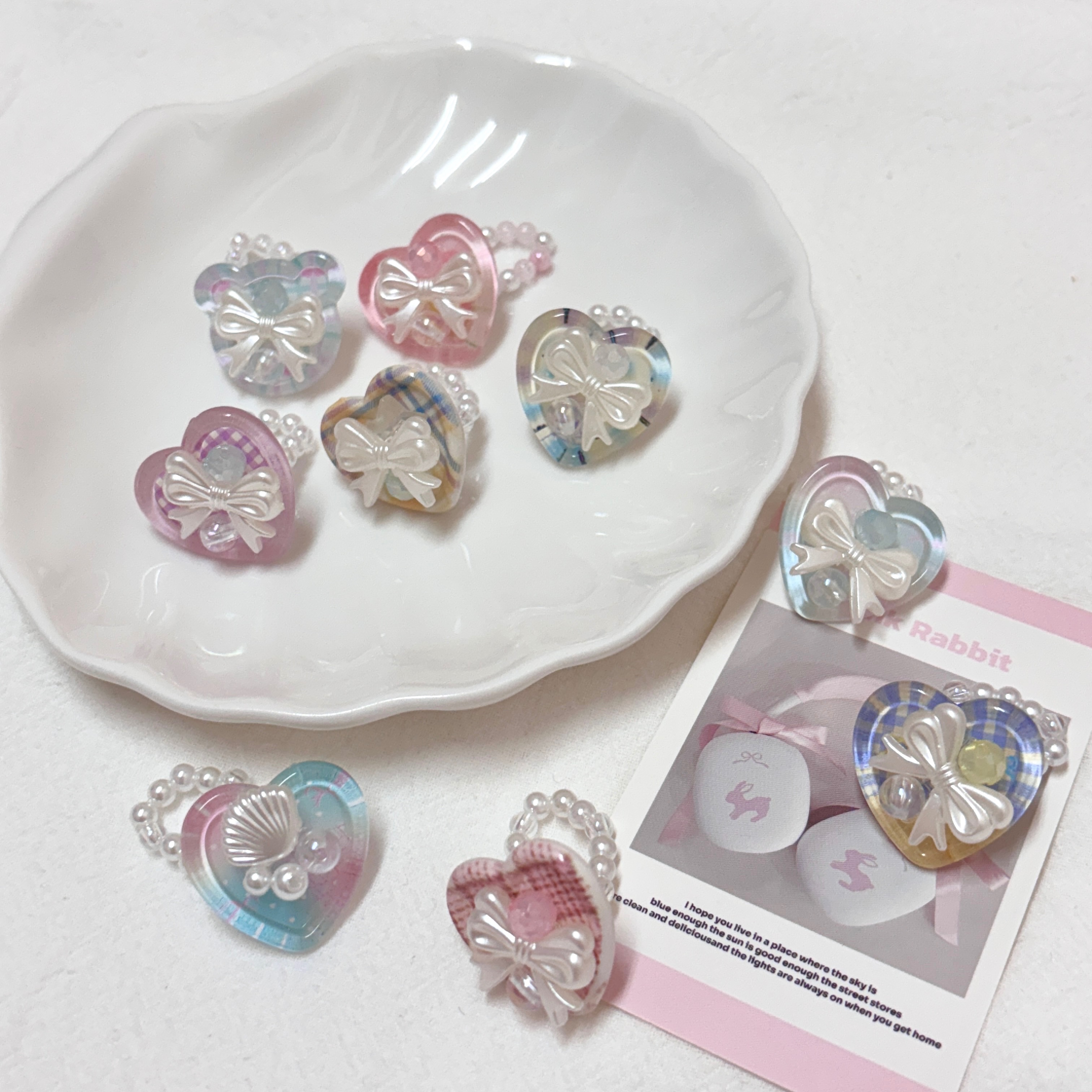 MOMO鈕扣戒指-B40愛心系列💗